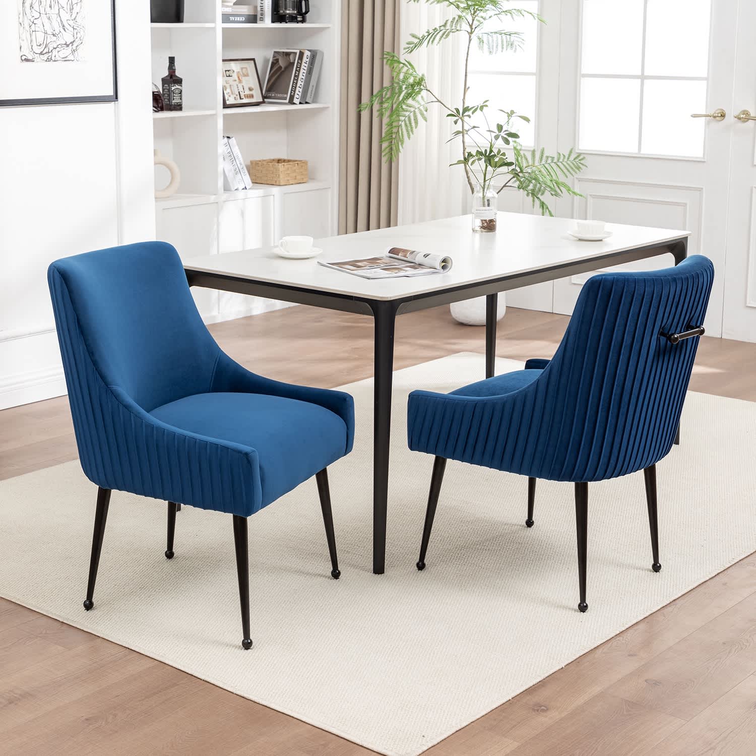 SEYNAR XY784-NAVY-S6 Dining-Chairs - View #2