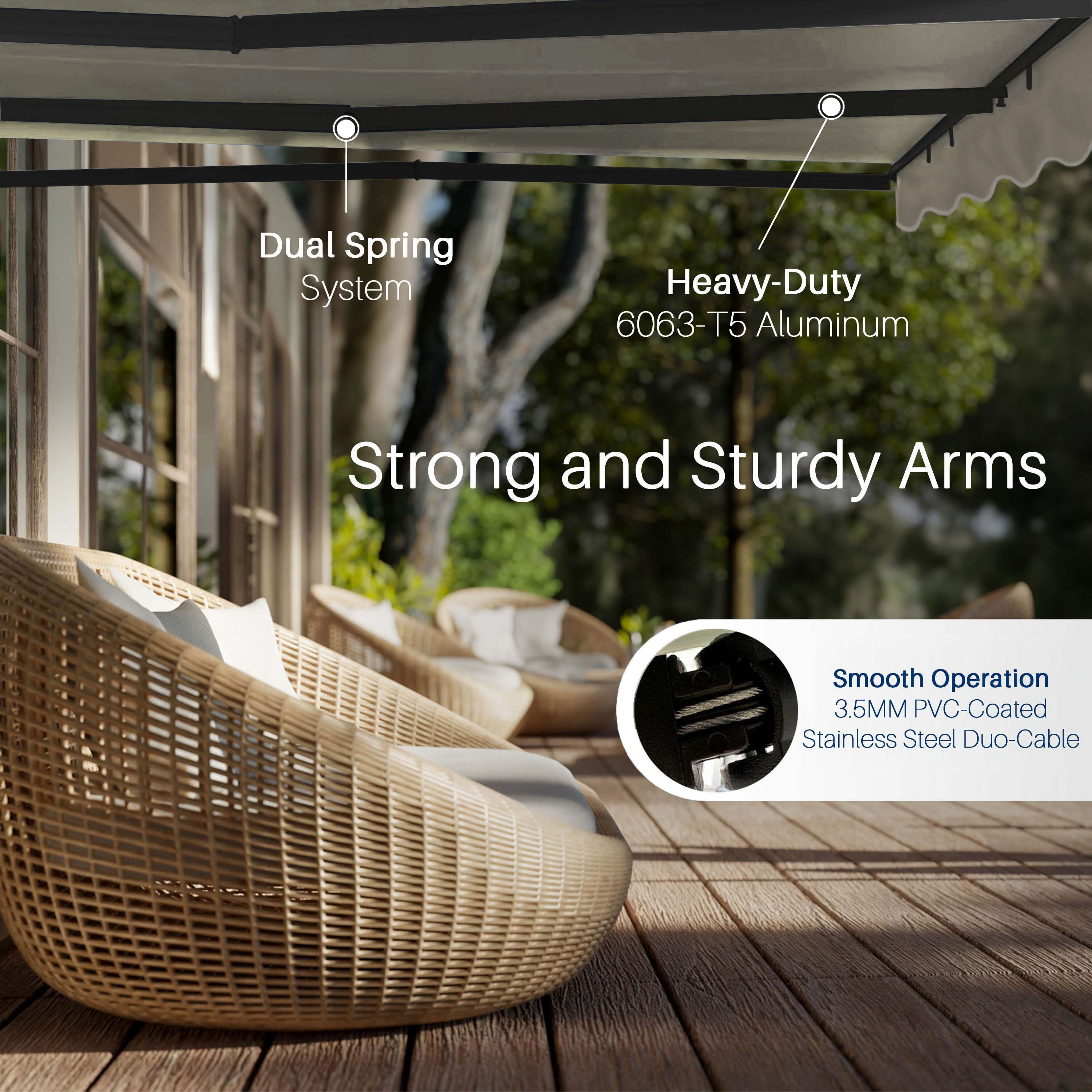 ALEKO ABM13X10IVORY29-LO awnings - View #3