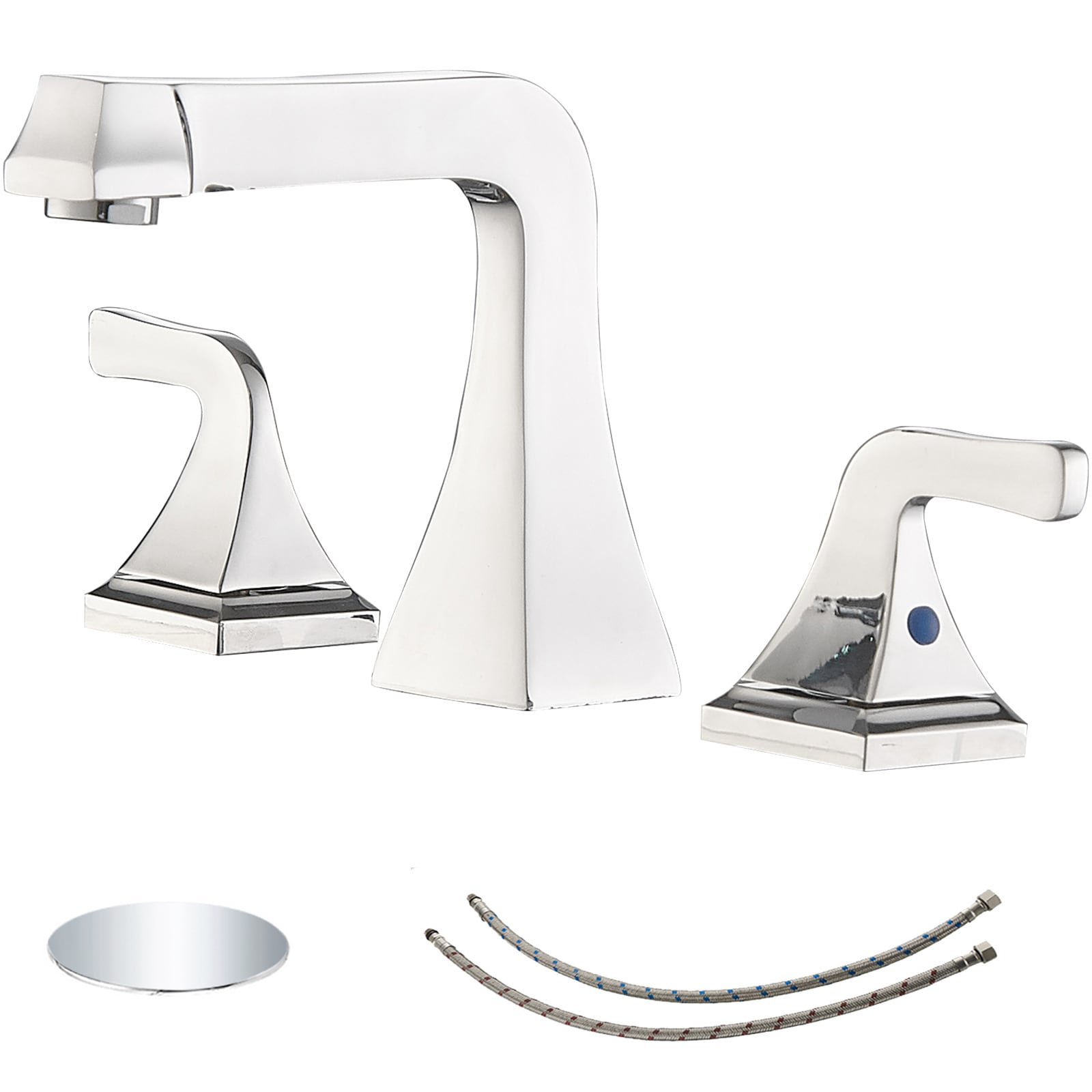 Polished Chrome Widespread 2-Handle Bathroom Sink Faucet