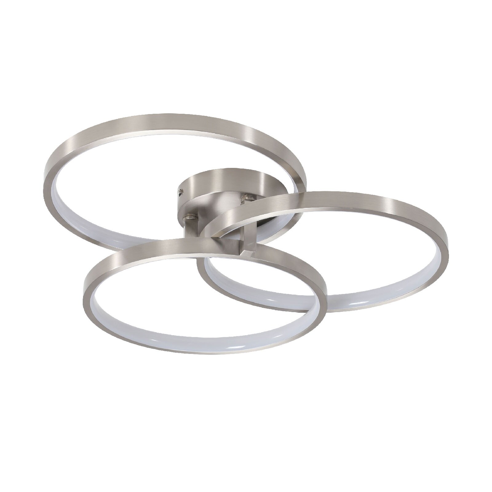 AAZJ LG-119965 Semi-Flush Mount Light 1 -Light 19.69-in Polished Chrome Semi Flush Mount Light