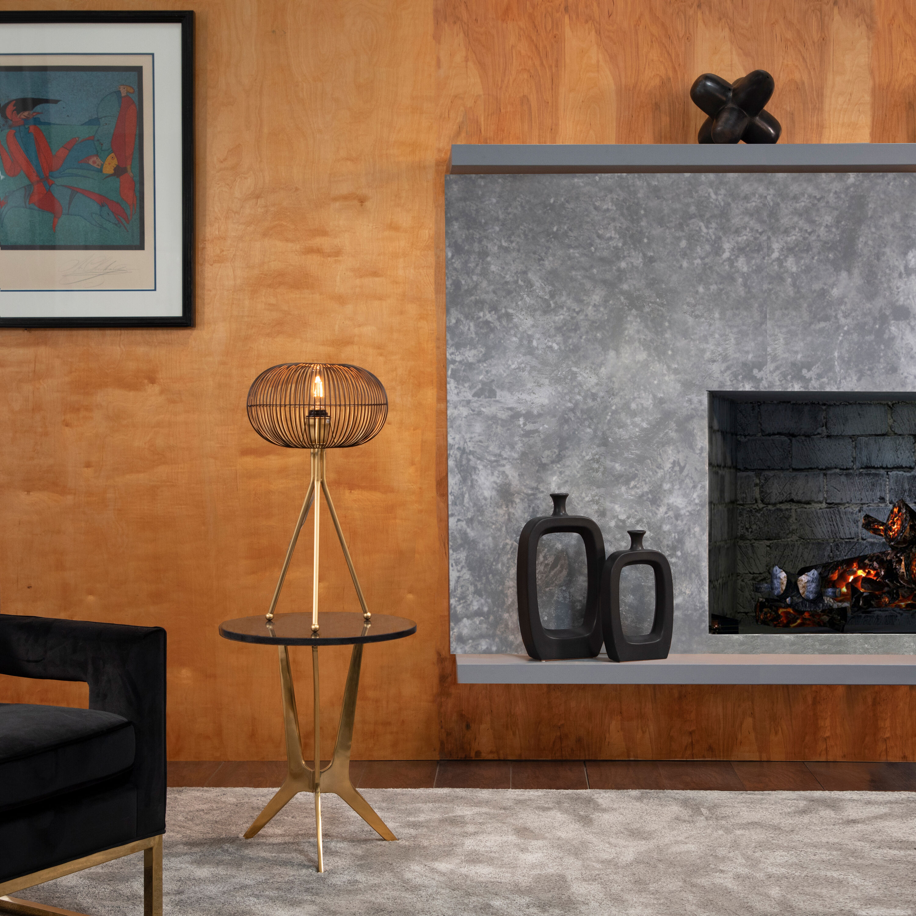 Sagebrook Home 13903-12 Black Ceramic Modern Figurine