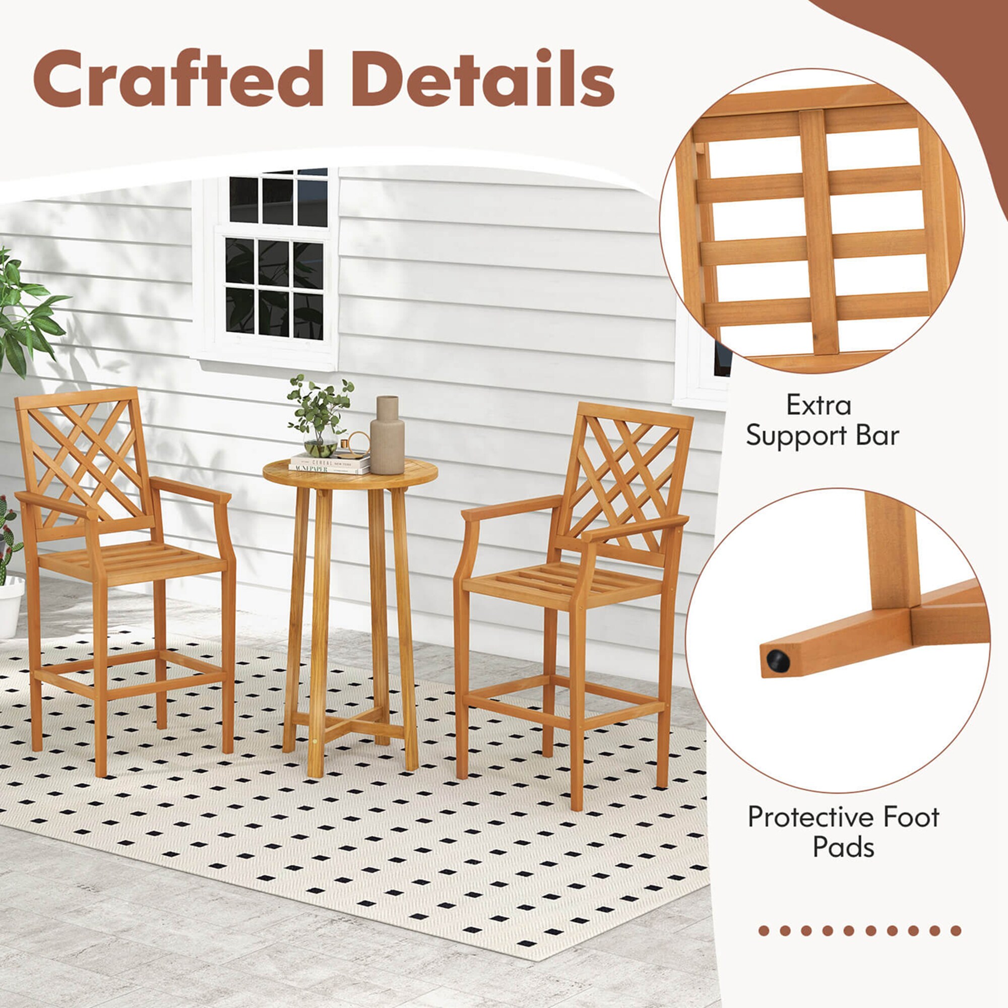 Costway HCST04282 stools - View #5
