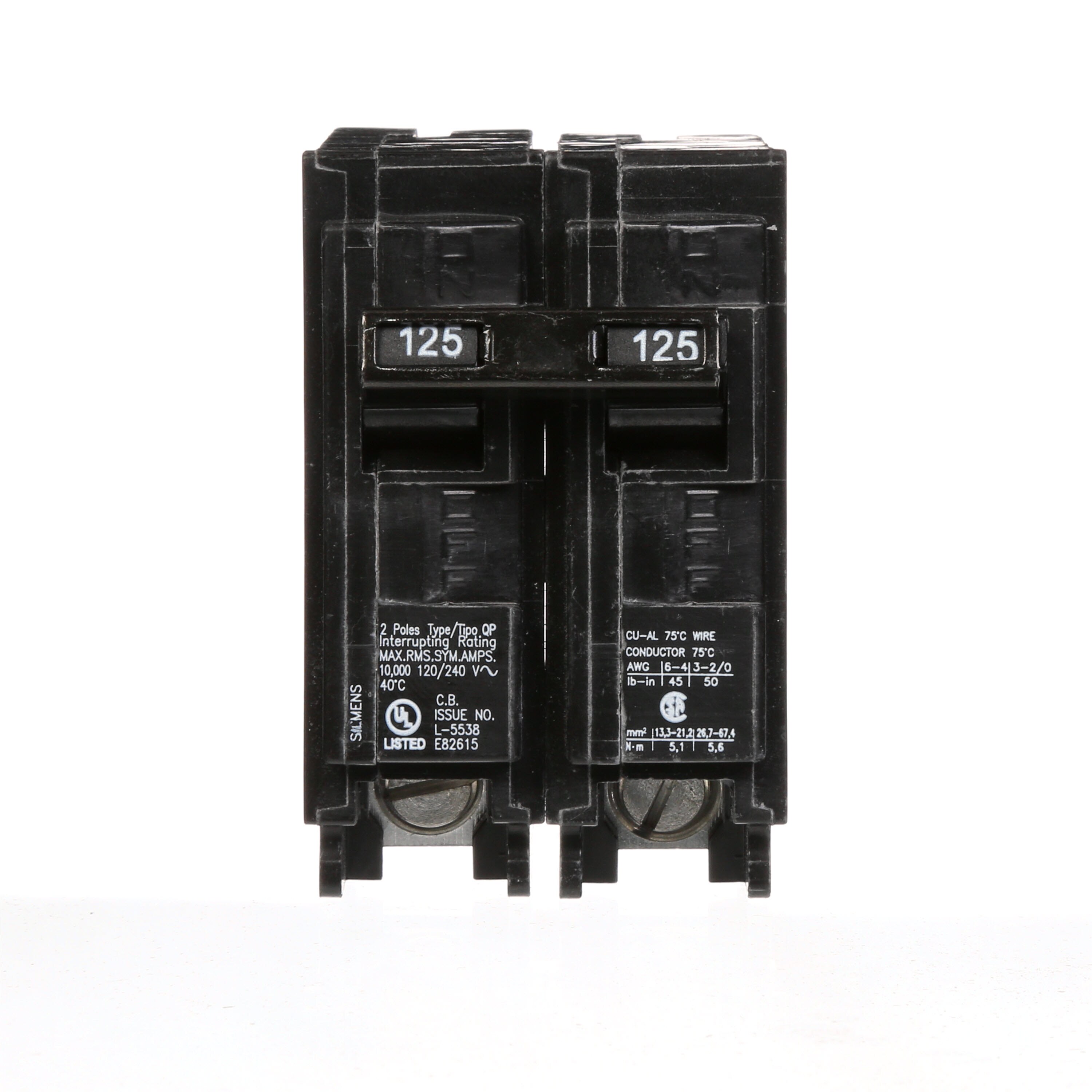 Siemens QP 125-amp 2-Pole Standard Trip Circuit Breaker Q2125P Sansujyuku sansujyuku.com