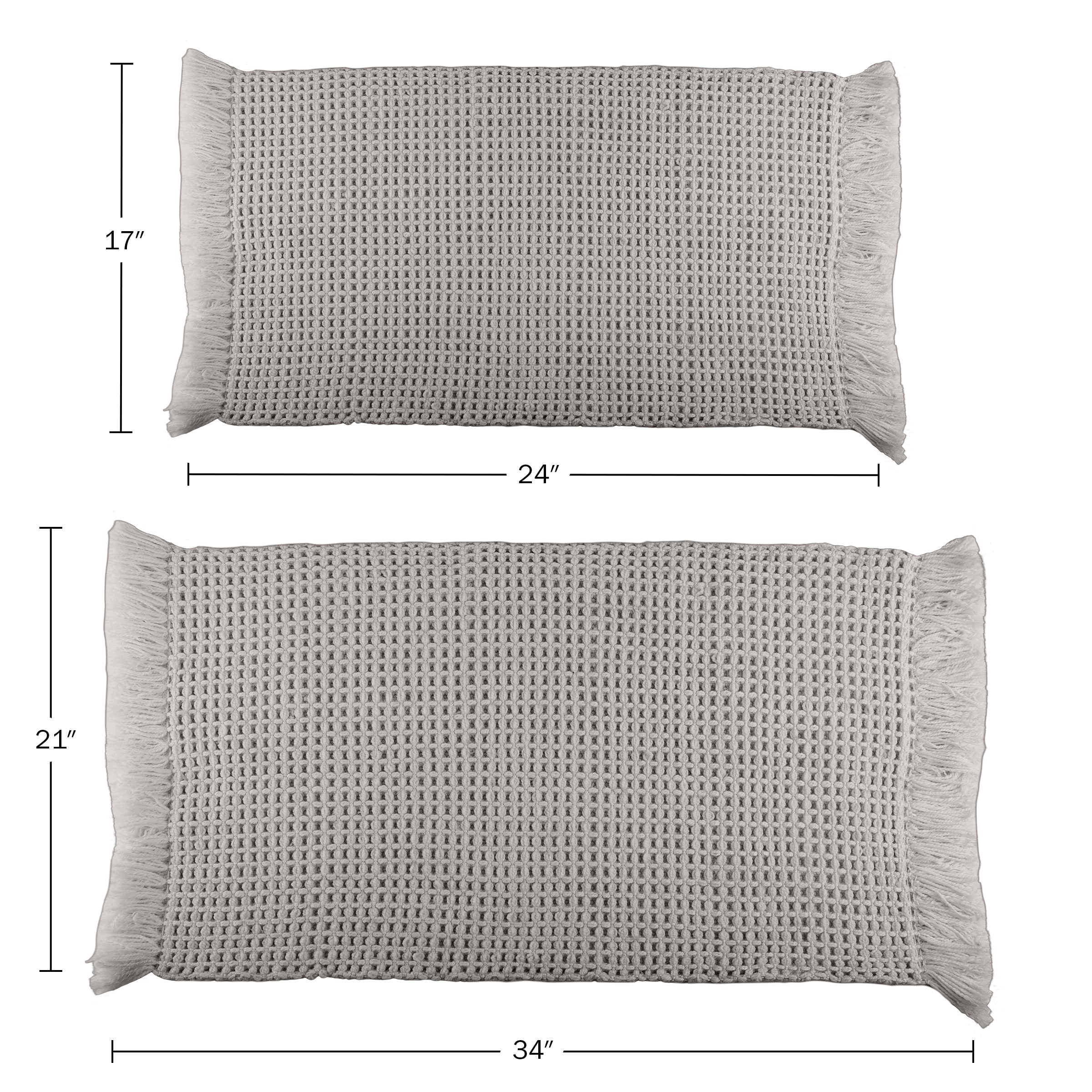 Lavish Home ST-BATH3-GRY Bath-Rugs - View #6