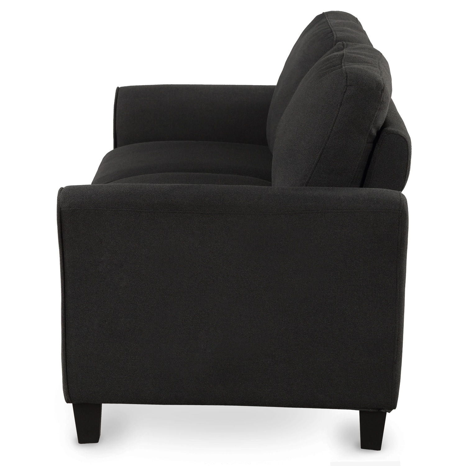 CASAINC 53.7-in Modern Black Linen 2-seater Loveseat in the Couches ...