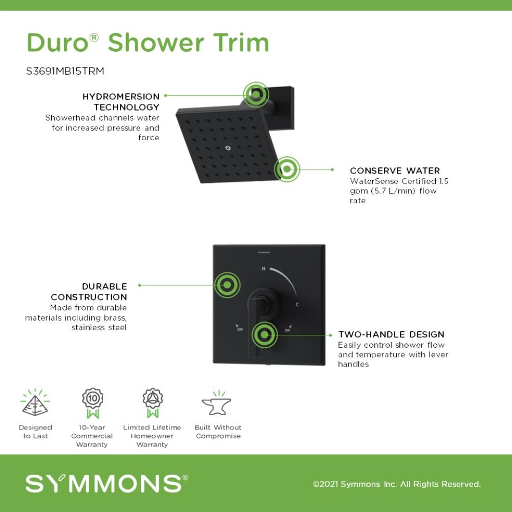 Symmons S3691MB15TRM Tub-Shower-Faucets - View #3