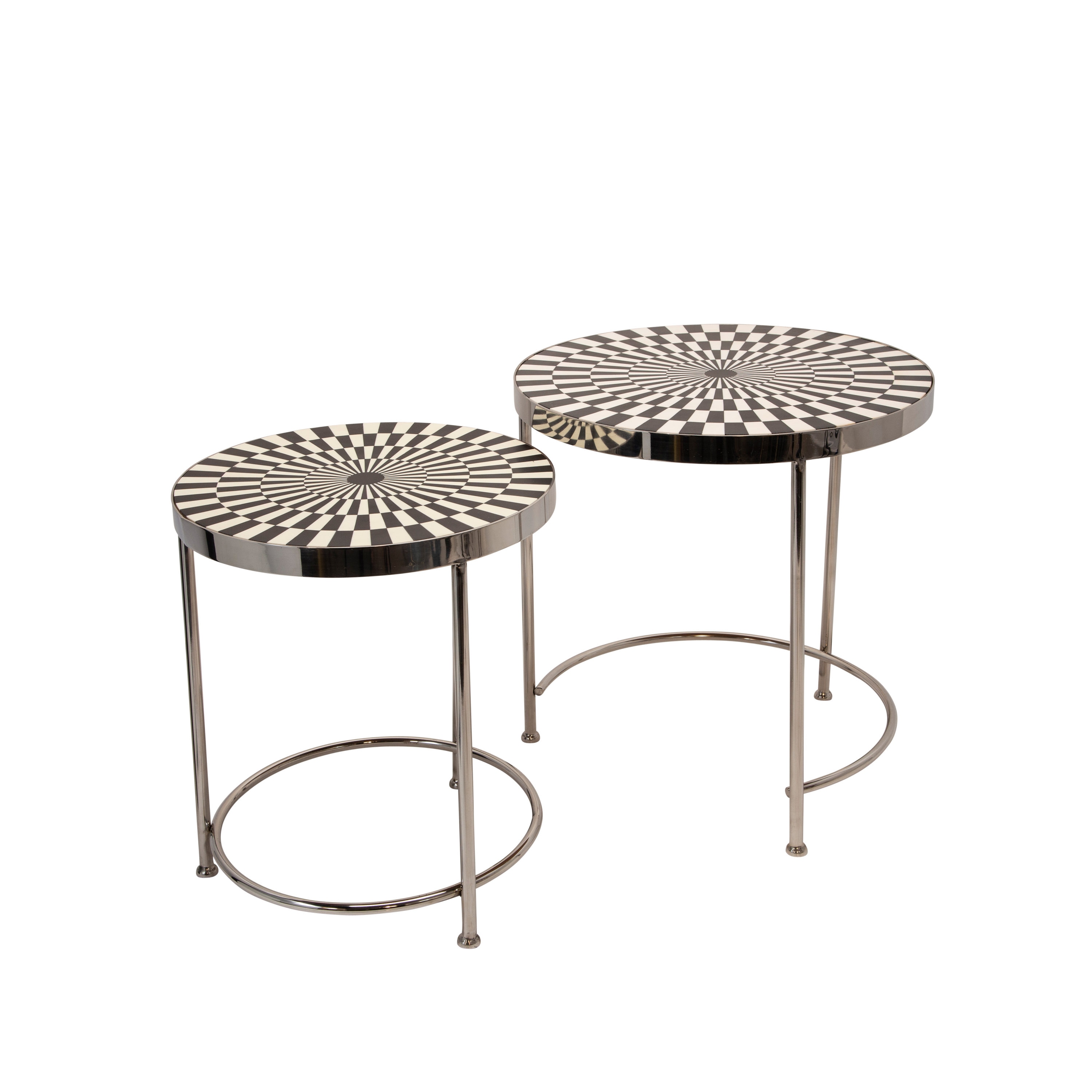 Sagebrook Home 15180 19-in W x 21-in H Black Resin Round Modern End Table Assembly Required