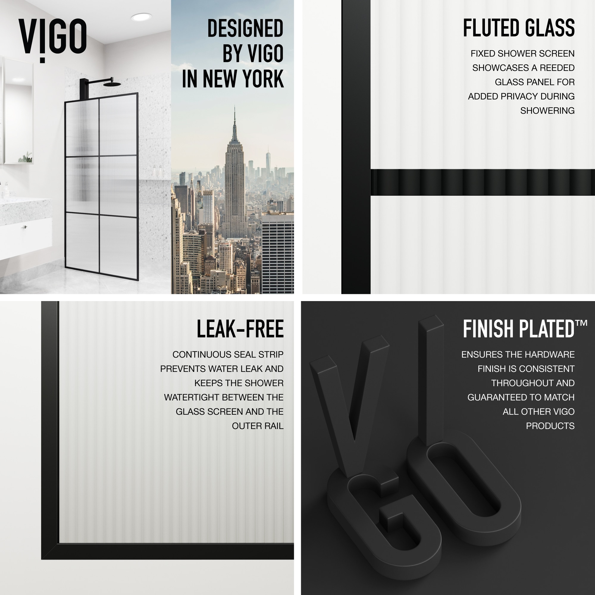 VIGO VG6091MBFL3474 Shower-Doors - View #5