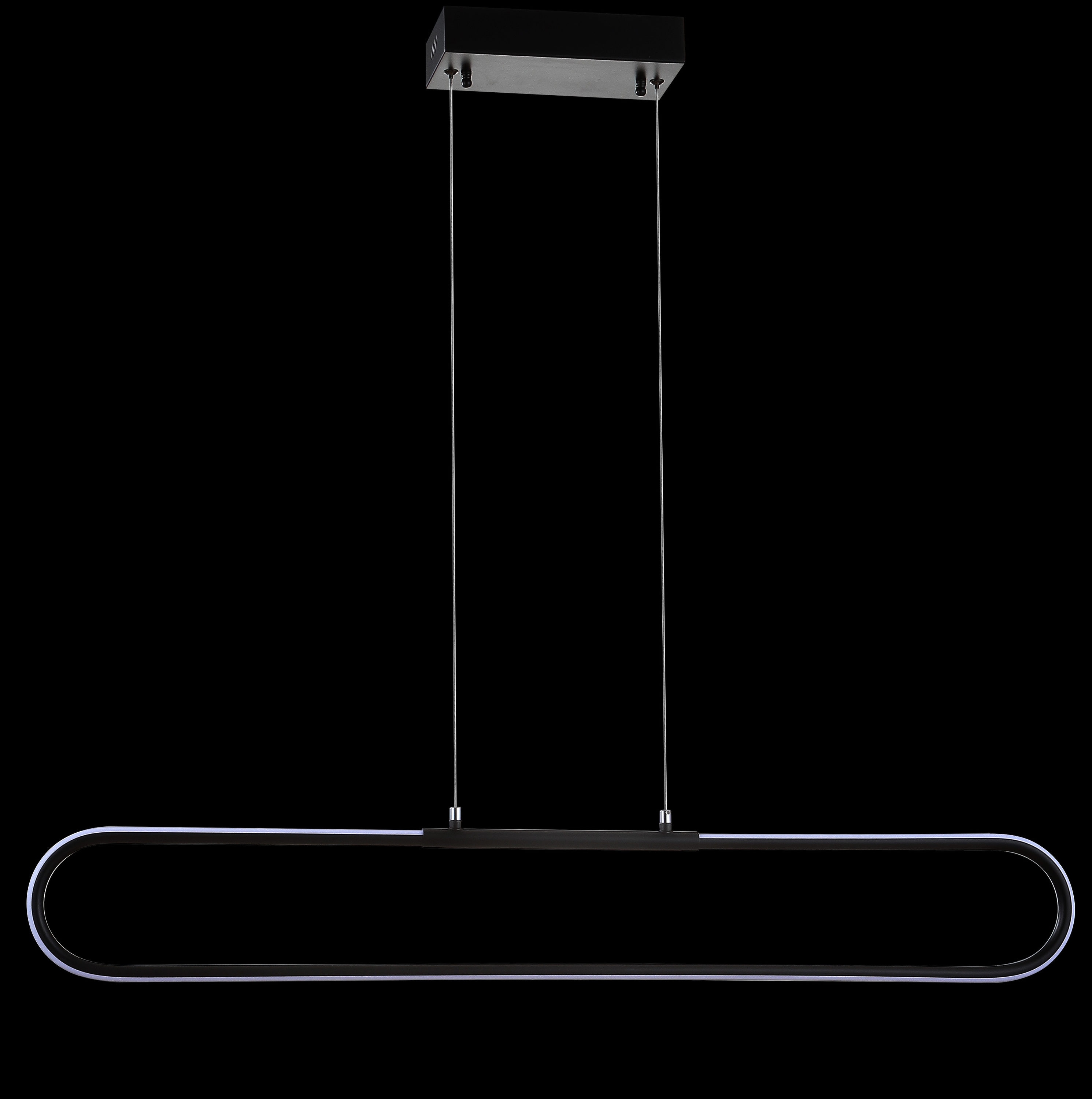 JONATHAN Y Black Modern/Contemporary Linear LED Large Hanging Pendant ...