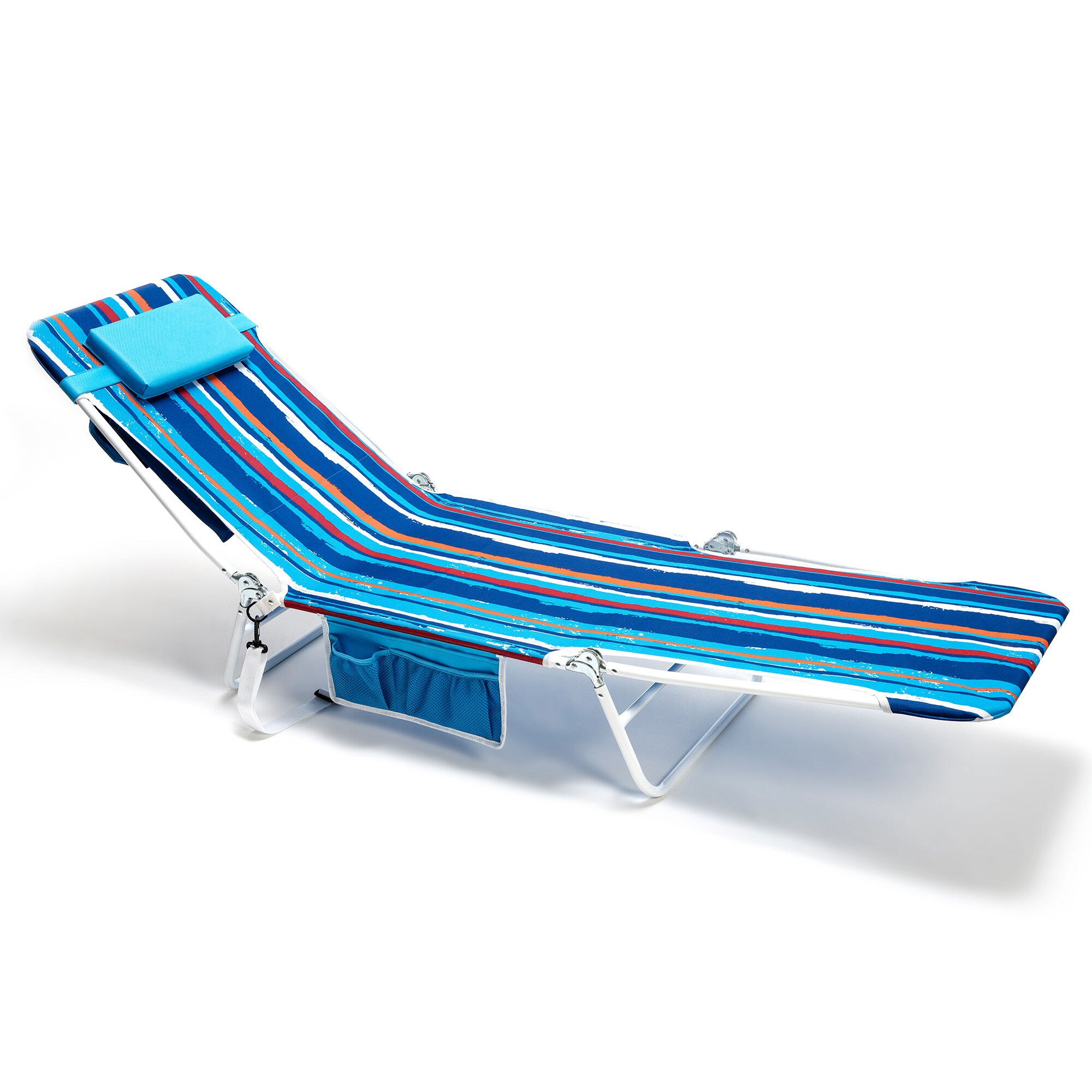 Mondawe MO-CCAB2019XBU1 Polyester Blue Folding Beach lounger Carrying Strap/Handle Included