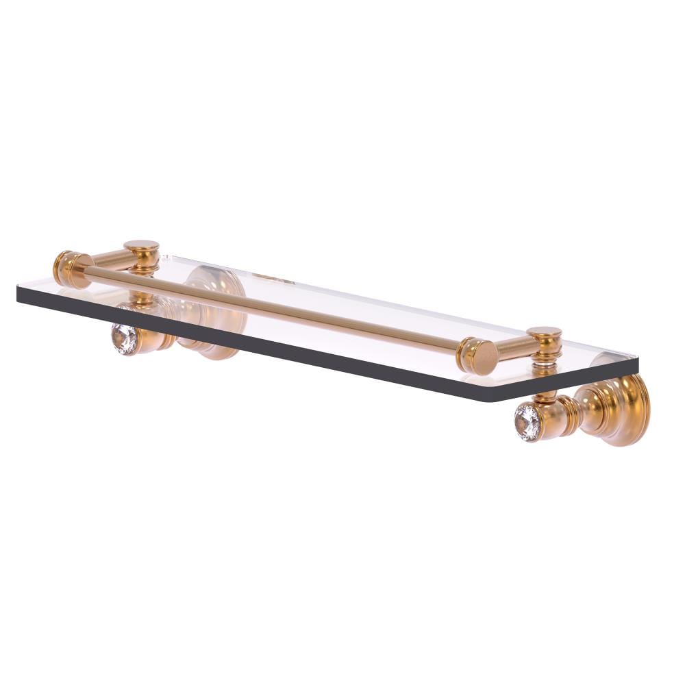Allied Brass CC-1-16-GAL-BBR Carolina Crystal Brushed Bronze Wall mount Bathroom Shelf ( 16-in x 3.3-in x 5-in )
