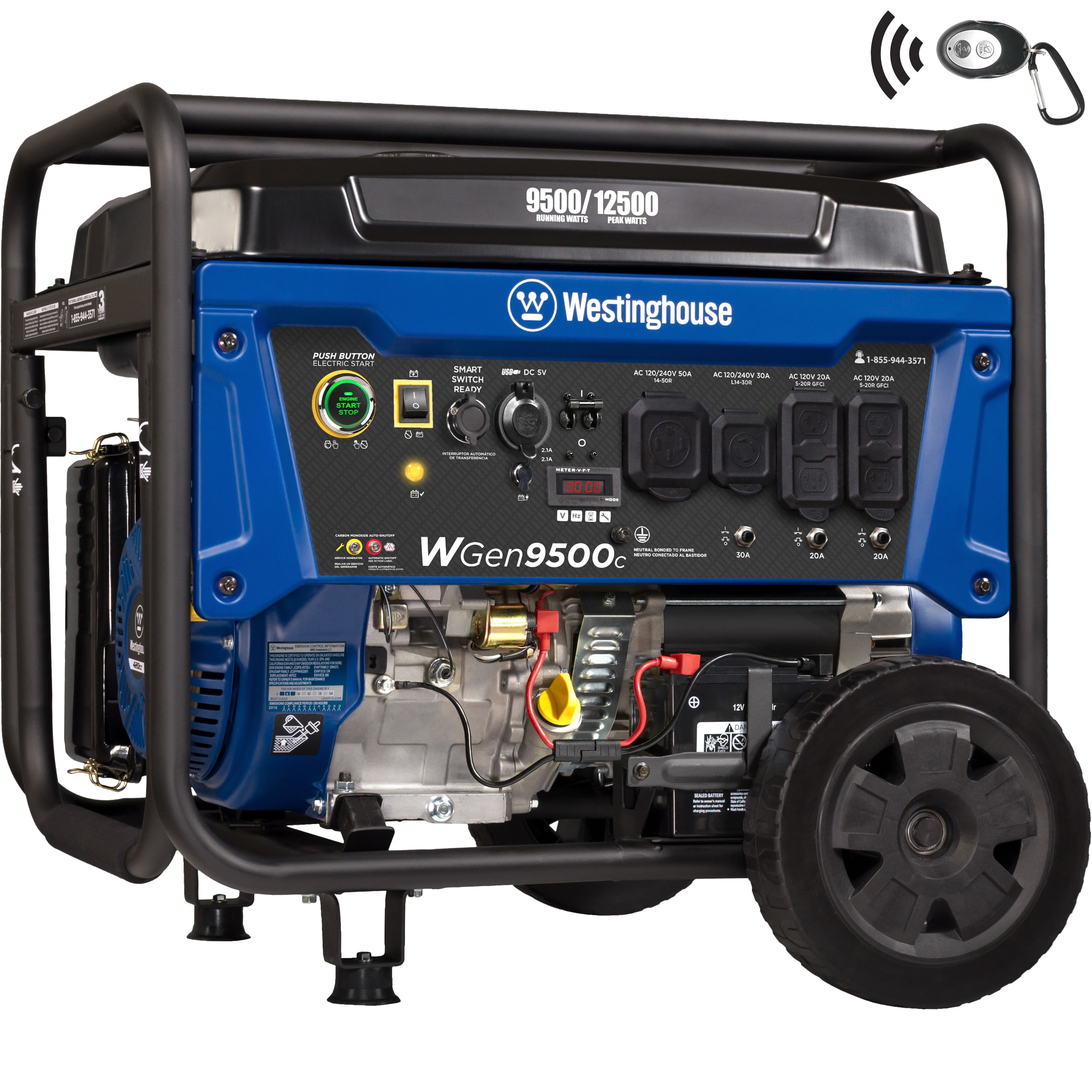 Westinghouse WGen9500c Remote Electric Start 9500-Watt Single Fuel (Gasoline) Portable Generator WGEN9500C Sansujyuku sansujyuku.com