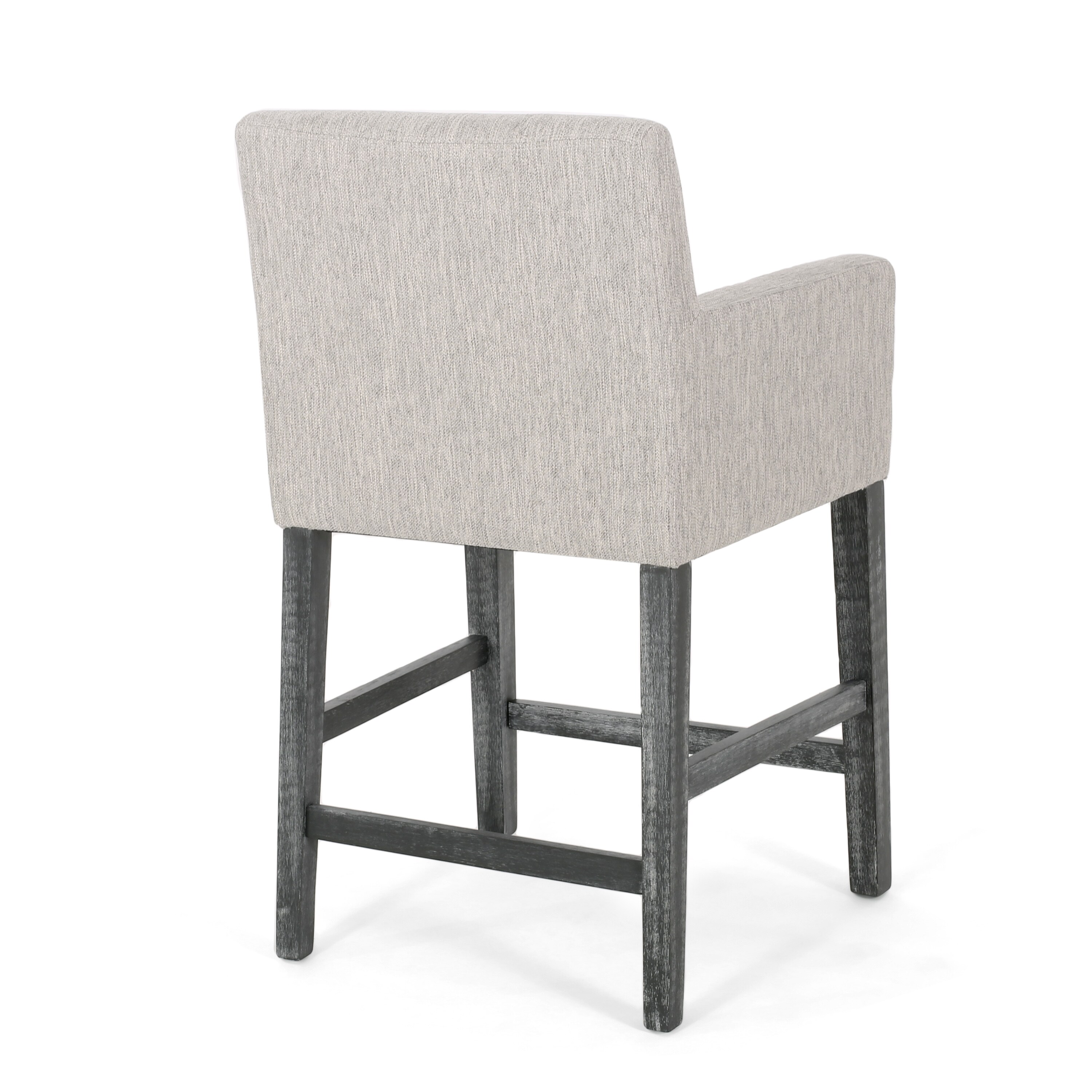 Chaparral Light Gray Upholstered Wood 26 inch Counter Stools, Set of 2