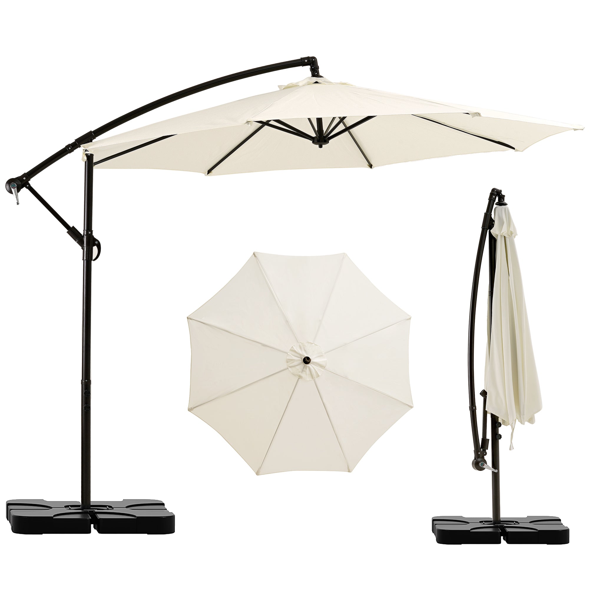 Vecelo PU01-WHT&PUB01-BLK Umbrellas-2 - View #6