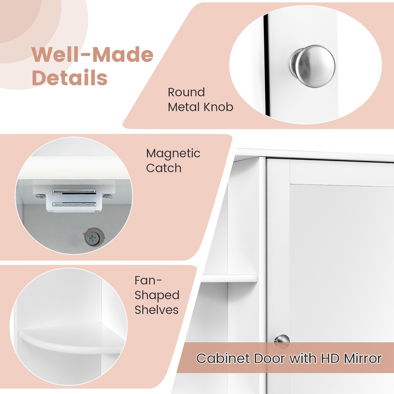 Costway CSHY000140 Bathroom-Medicine-Cabinets - View #7