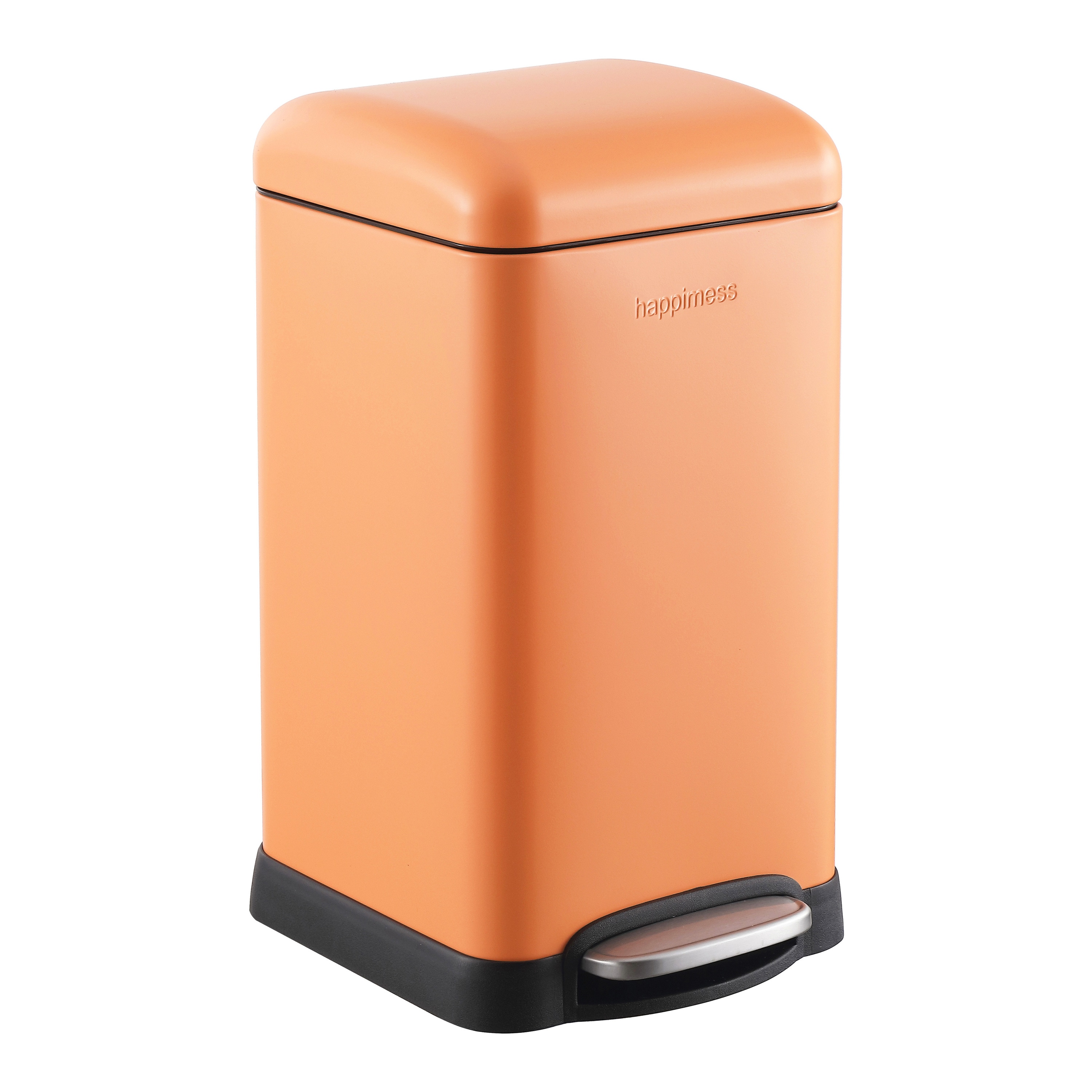 happimess HPM1012K 3.2 Gallon Carrot Cake Metal Indoor Kitchen Step Trash Can
