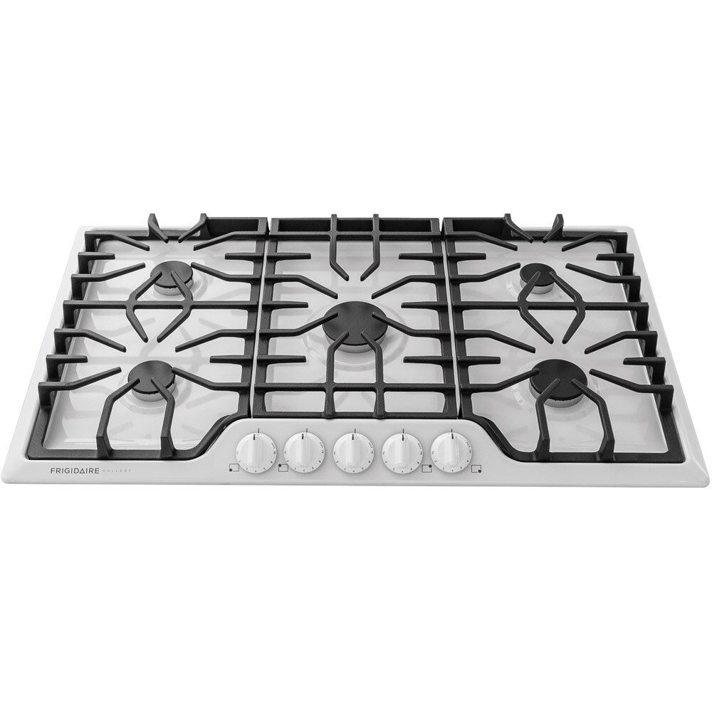 Frigidaire Gallery 5-Burner Gas Cooktop (White) (Common: 36-in; Actual ...