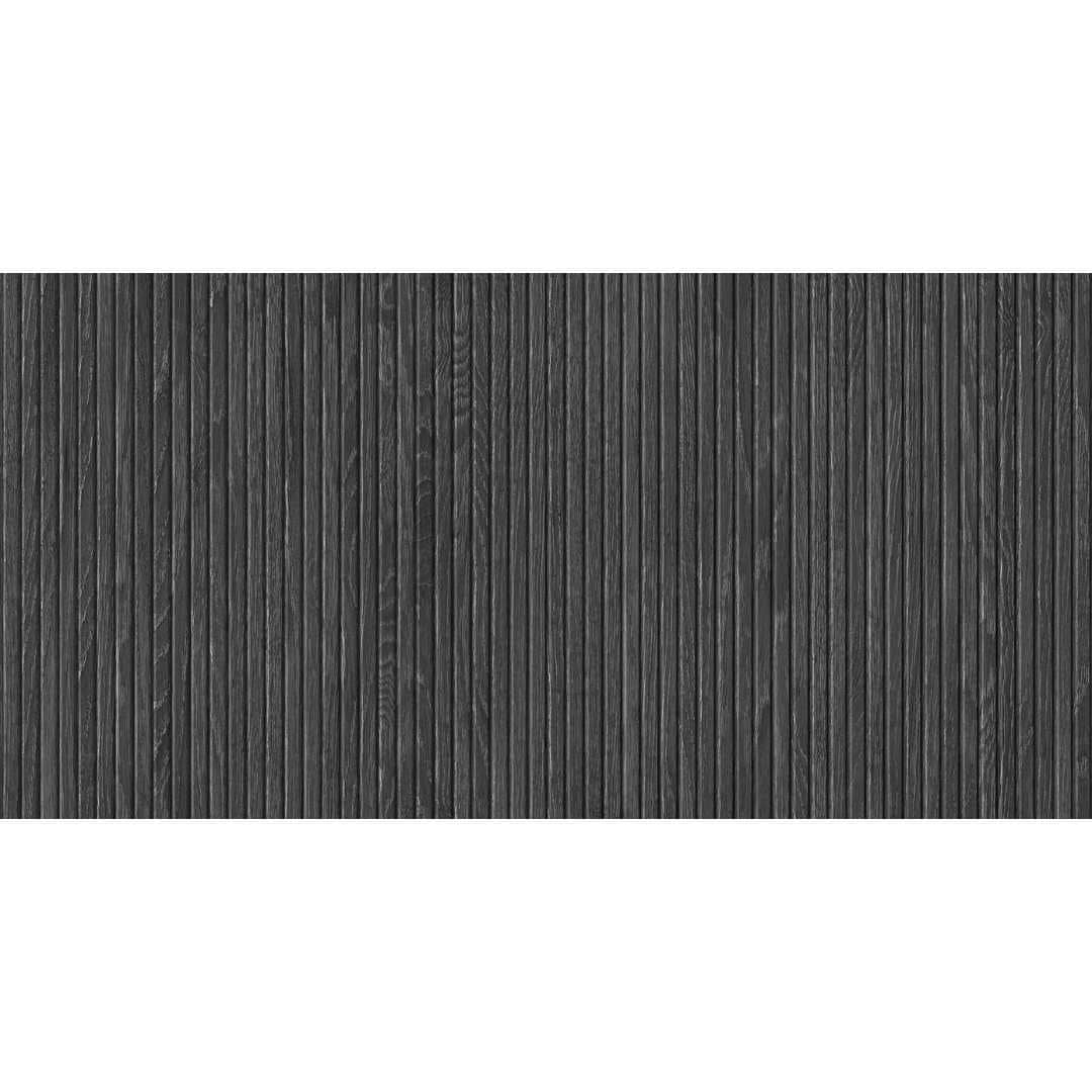 The Tile Life SMARQ2448BK Sample - Marqueterie Black 4-in x 4-in Matte Porcelain Wood look Floor and Wall Tile