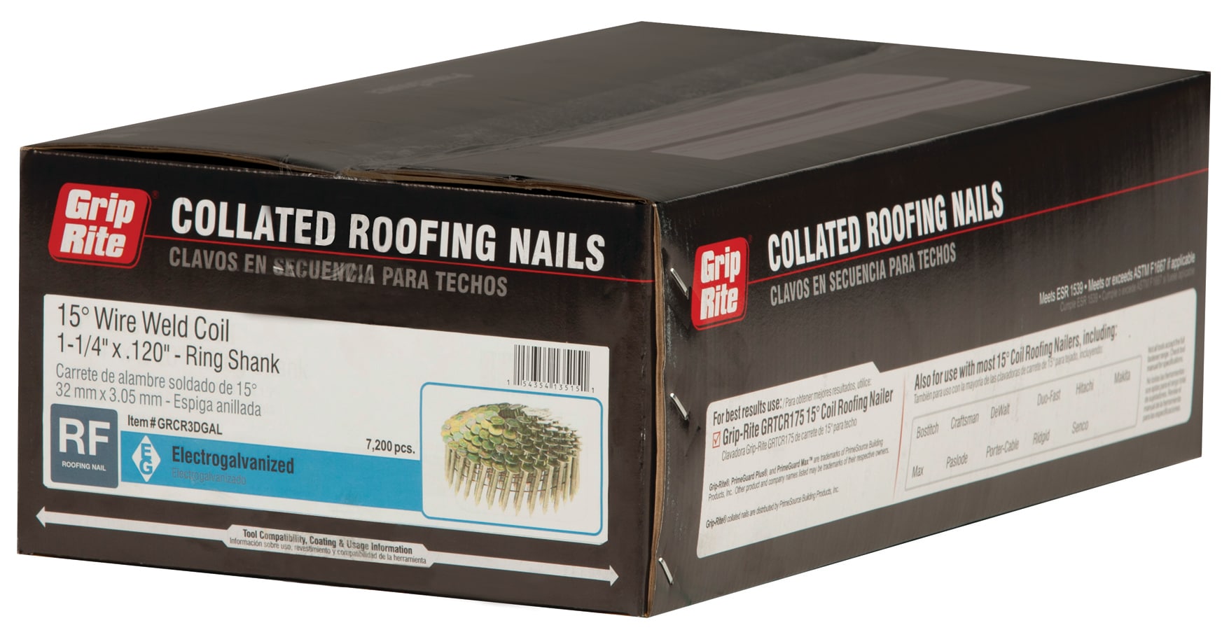15 Deg. Wire-Coiled Roofing Nails 7/8 in. L .120 - Qty:1