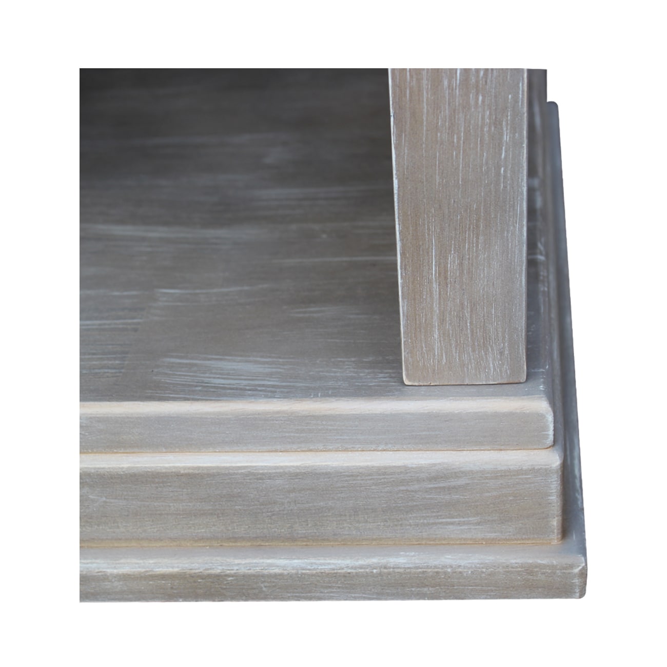 Transitional Solid Wood Square Accent Table in Brown