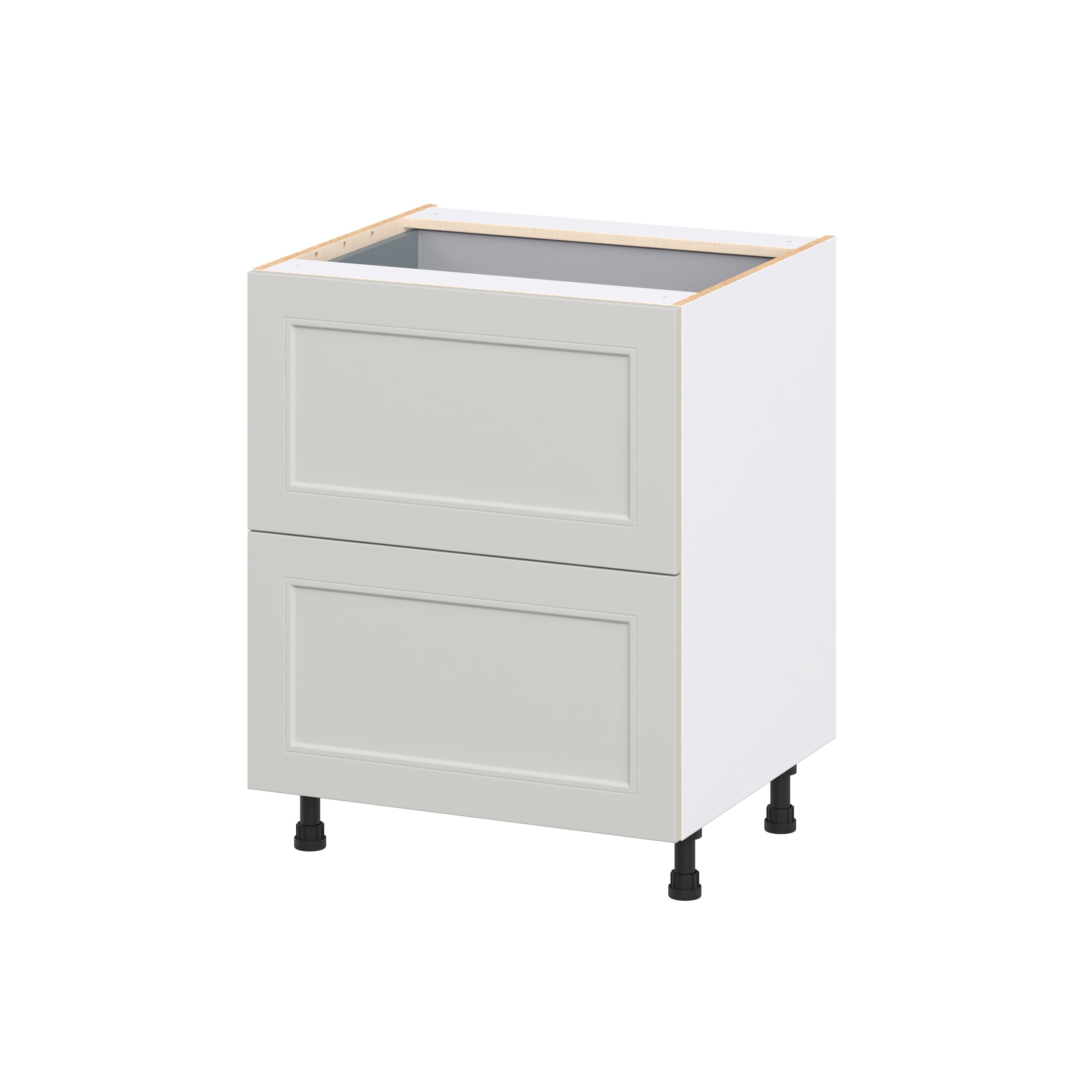 Hugo&Borg DSB2D27I1-BE Belcourt 27-in W x 34.5-in H x 24.5-in D Painted Light Gray 3 -Drawers Drawer Base Fully assembled Cabinet Recessed Panel Shaker
