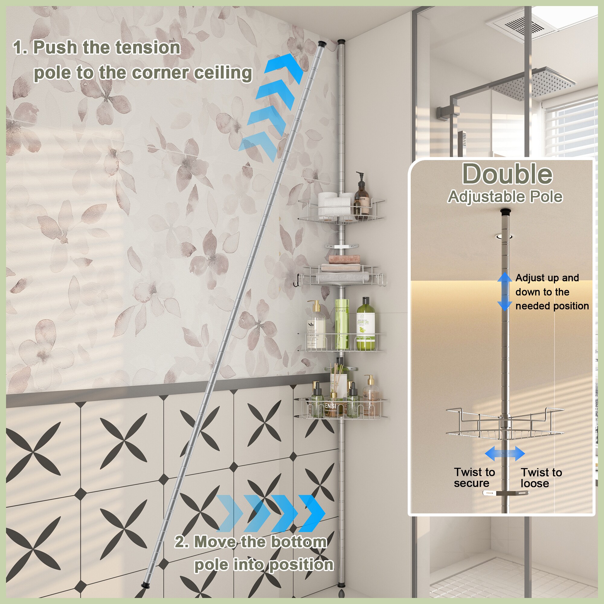 LOVMOR SF-Y-CADDY-S Hanging-Shower-Caddies - View #7