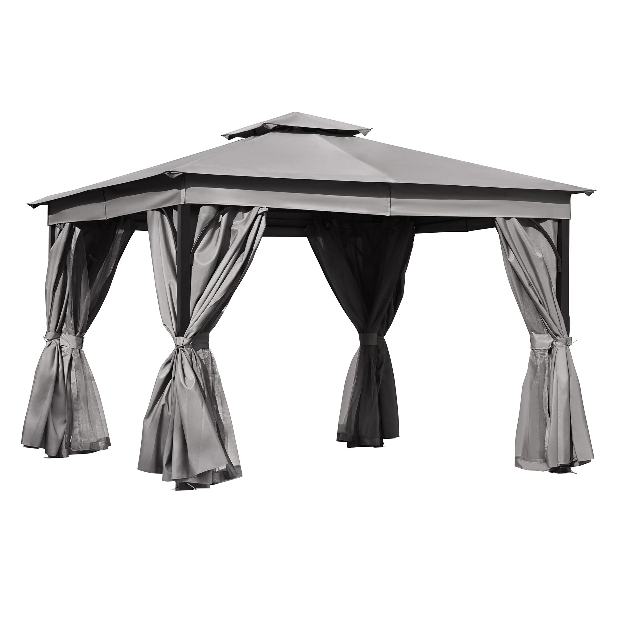 SINOFURN SYB260042GY Wood-Resin-Gazebos - View #14
