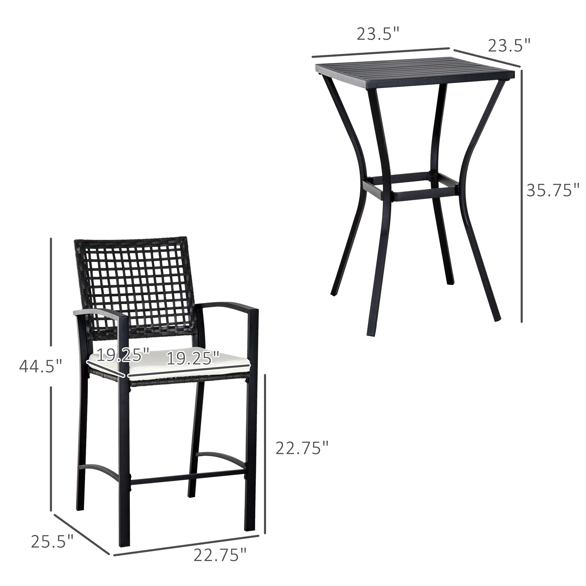 Outsunny 864-005 Patio-Conversation-Sets - View #3
