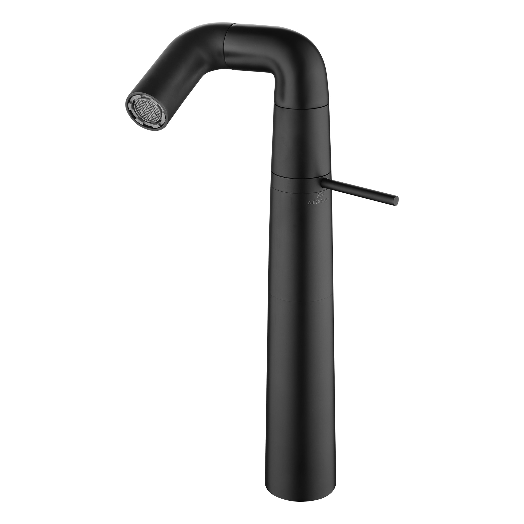 WELLFOR WK0914 Matte Black Single hole 1-handle Swivel Residential Handle Bathroom Sink Faucet