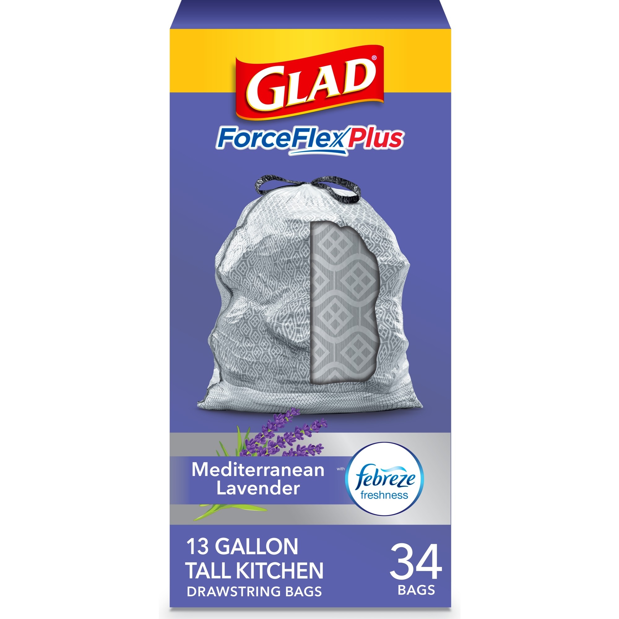 Shop Glad Febreze Mediterranean Lavender Scent Trash Bag and Air Freshener  Collection at