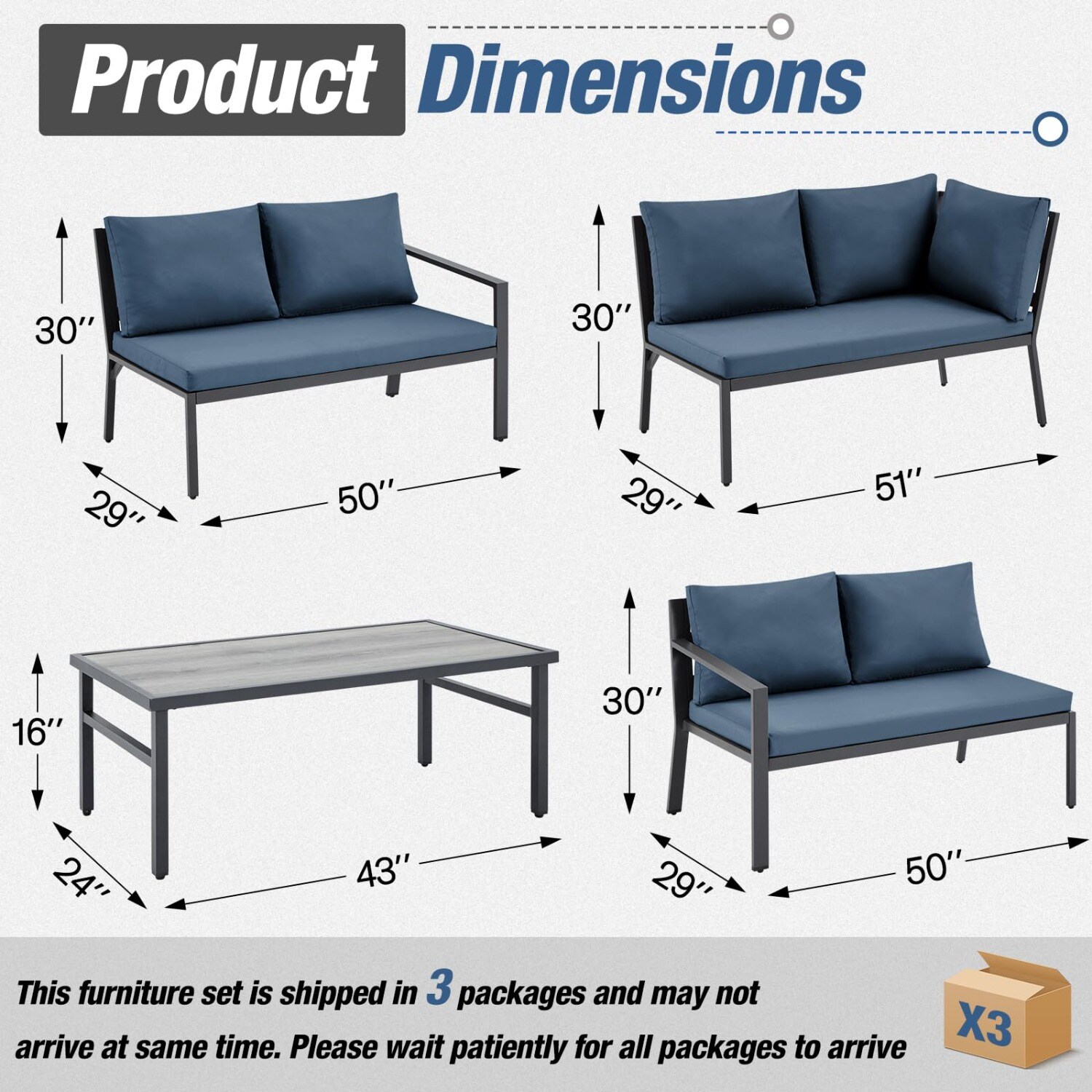 AECOJOY 16500BU-LS01 Patio-Sofas-Daybeds - View #7