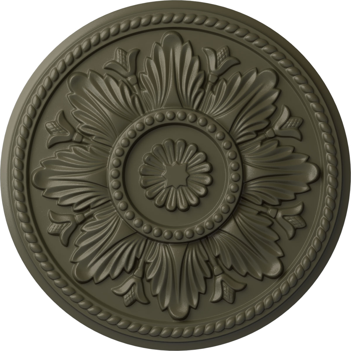 Ekena Millwork CM18EDWHF Edinburgh 18-in W x 18-in L Painted Witch Hazel Polyurethane Whole Ceiling Medallion