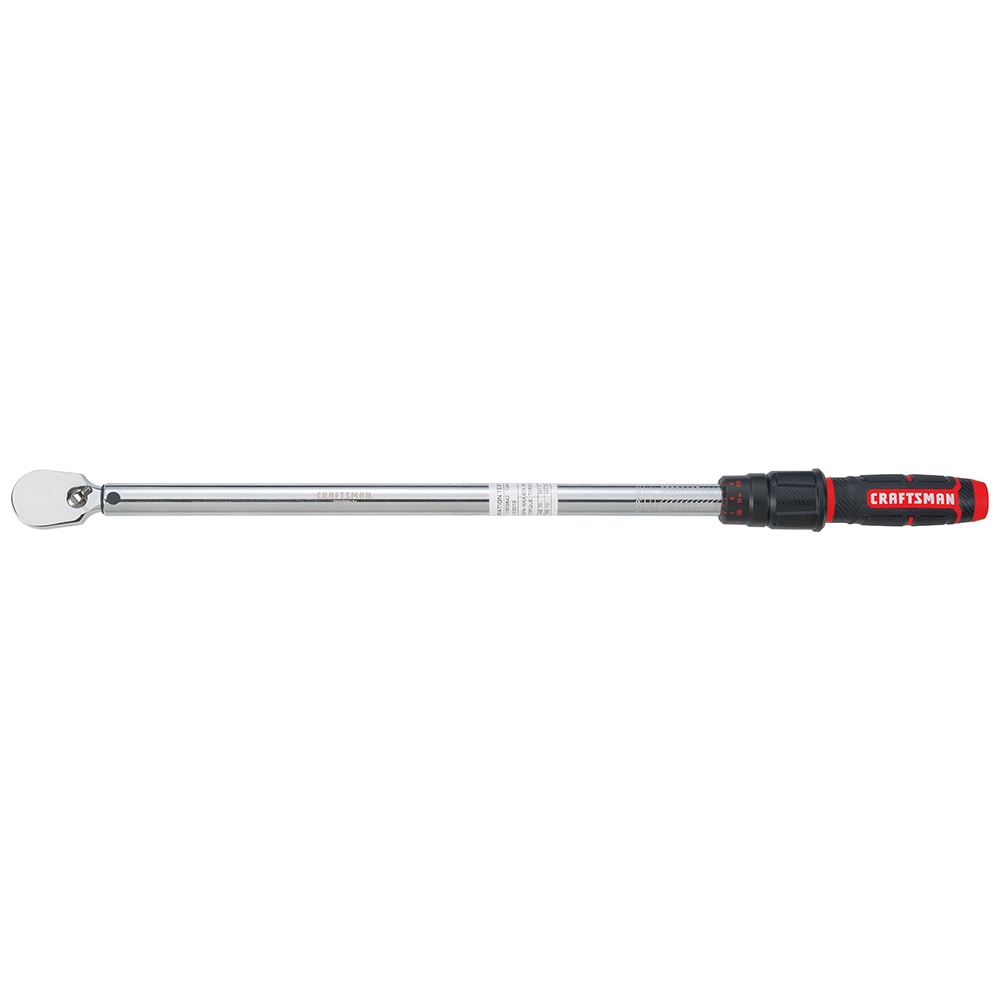 CRAFTSMAN 1/2-in Drive Click Torque Wrench (50-ft lb to 250-ft lb) in the Torque  Wrenches department at