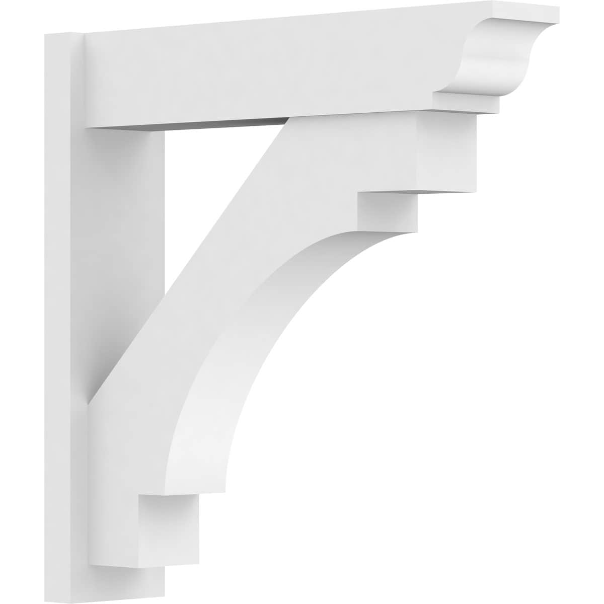 Ekena Millwork OUTP07X30X30MRC01 7-in W X 30-in D X 30-in H Merced Architectural Grade PVC Outlooker with Traditional Ends