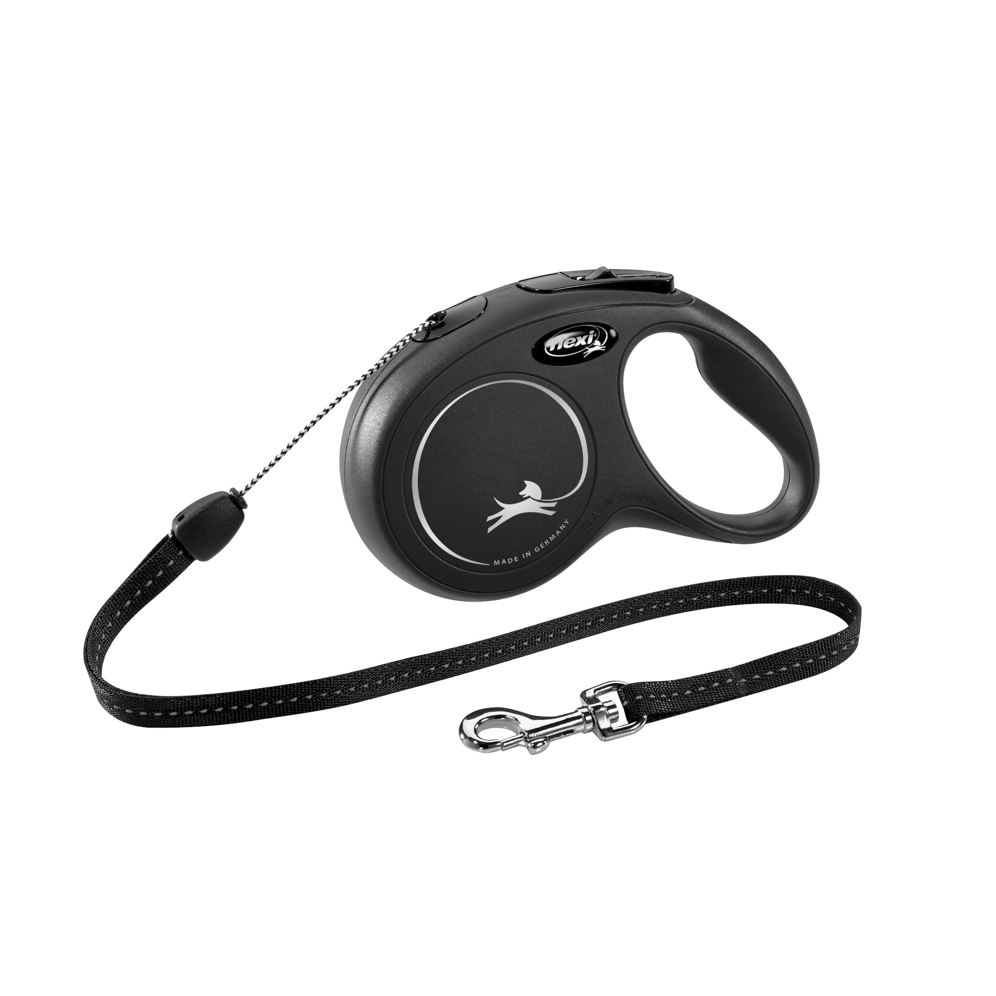 Flexi  Classic Cord Retractable Dog Leash Small Black 26