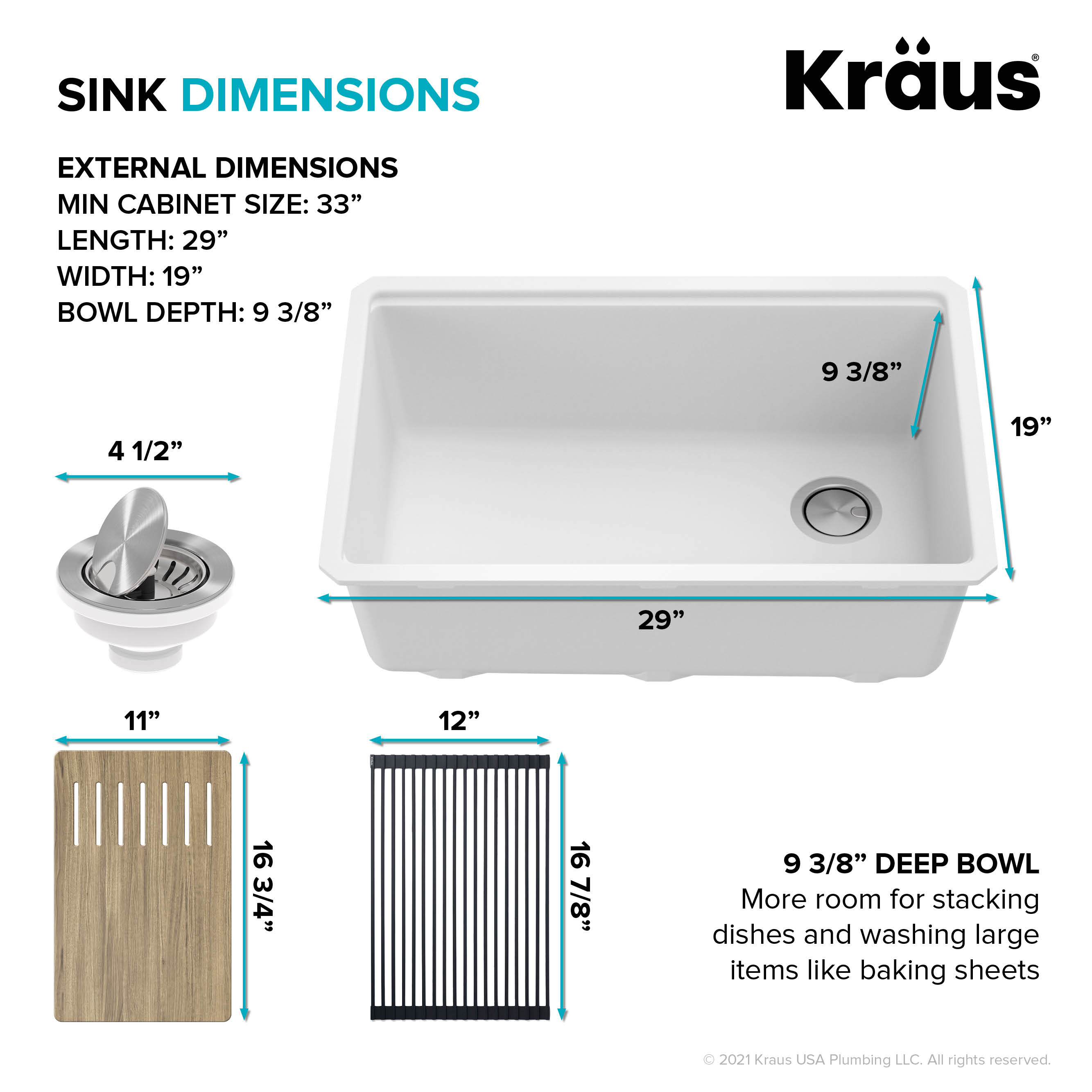Kraus KGUW1-30WH Kitchen-Sinks - View #7