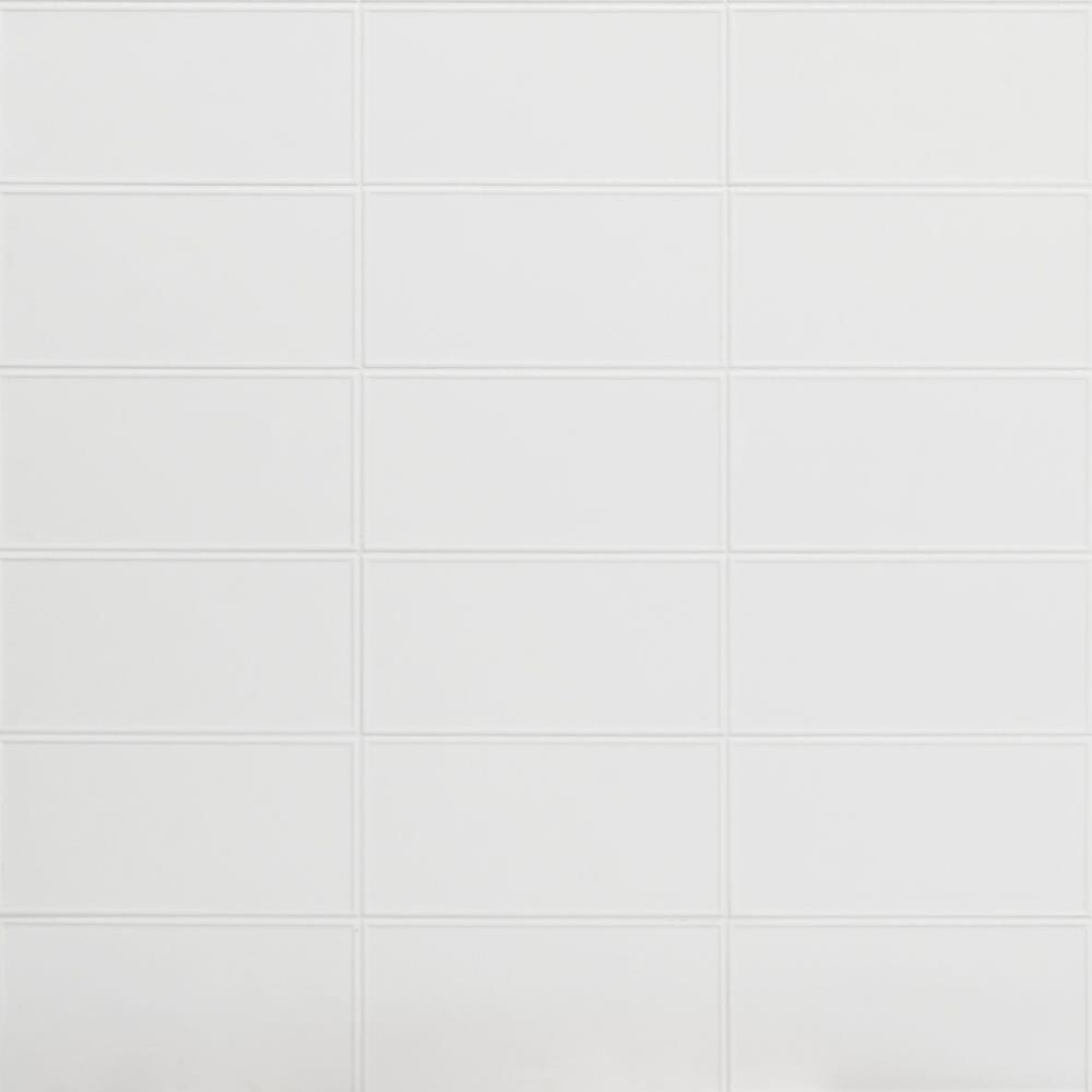 Artmore Tile Tarin 28 Pack White 4 In X 8 In Matte Ceramic Subway Wall Tile In The Tile Department At Lowes Com