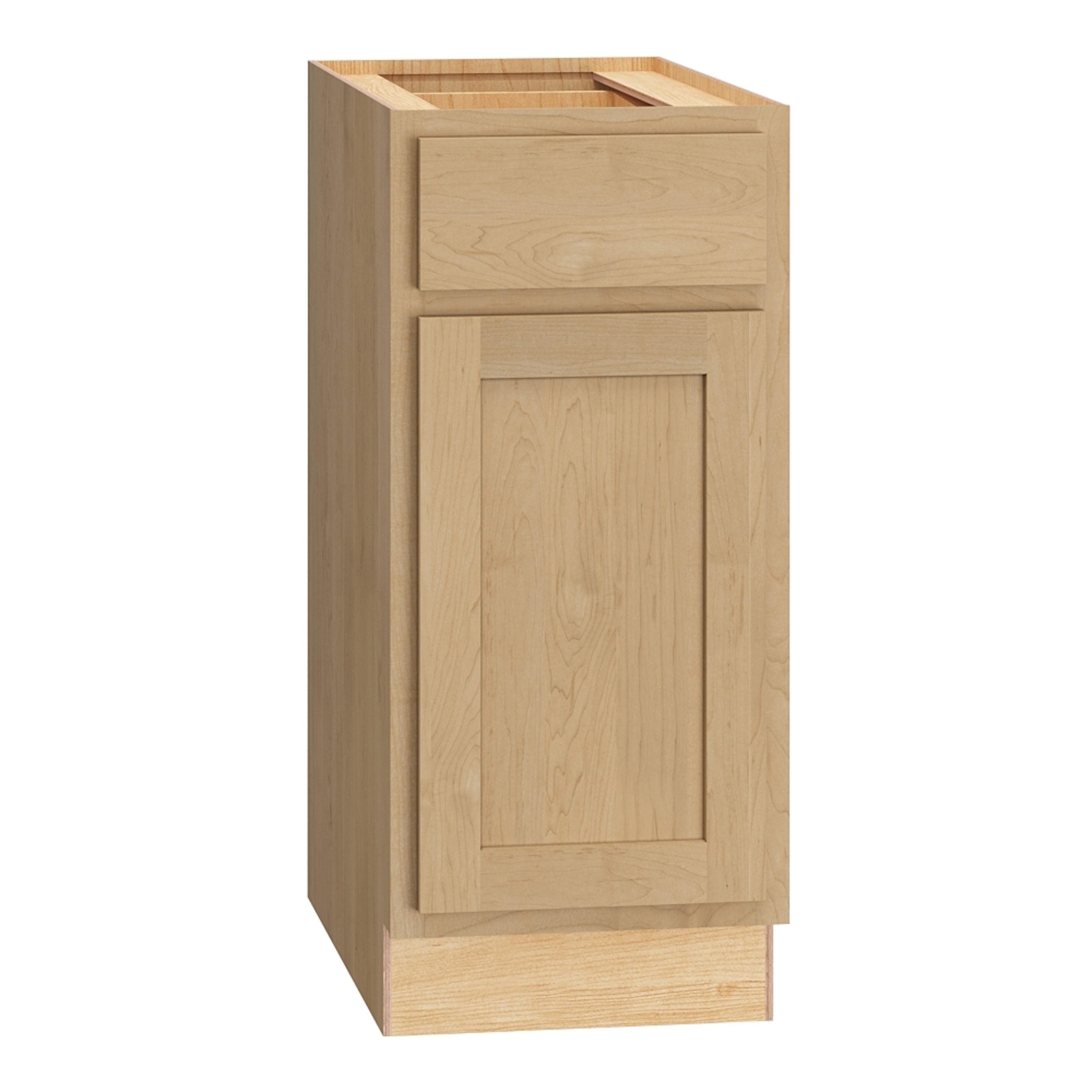 Diamond Express Jamestown 15-in W x 34.5-in H x 24-in D Coastline Partial Overlay Stained Base Fully Assembled Plywood Cabinet Recessed Panel Shaker