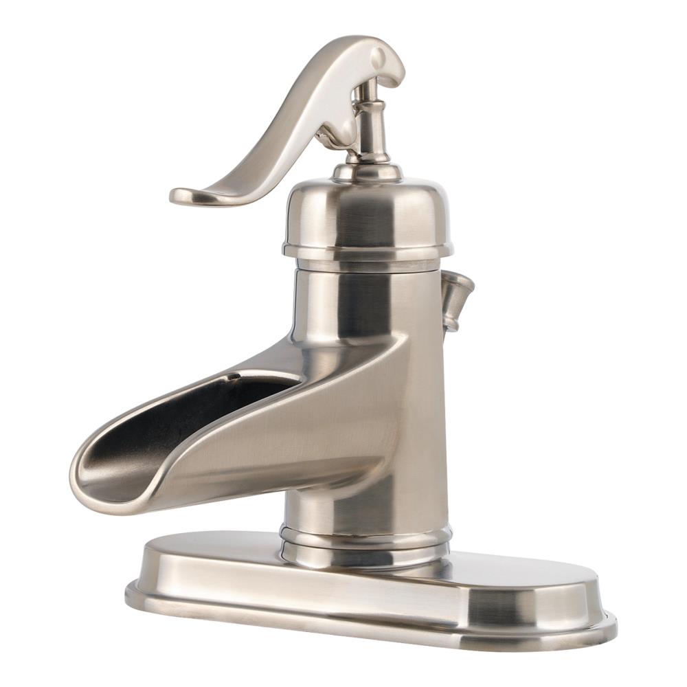 Pfister Ashfield Brushed Nickel 4-in centerset 1-Handle WaterSense ...