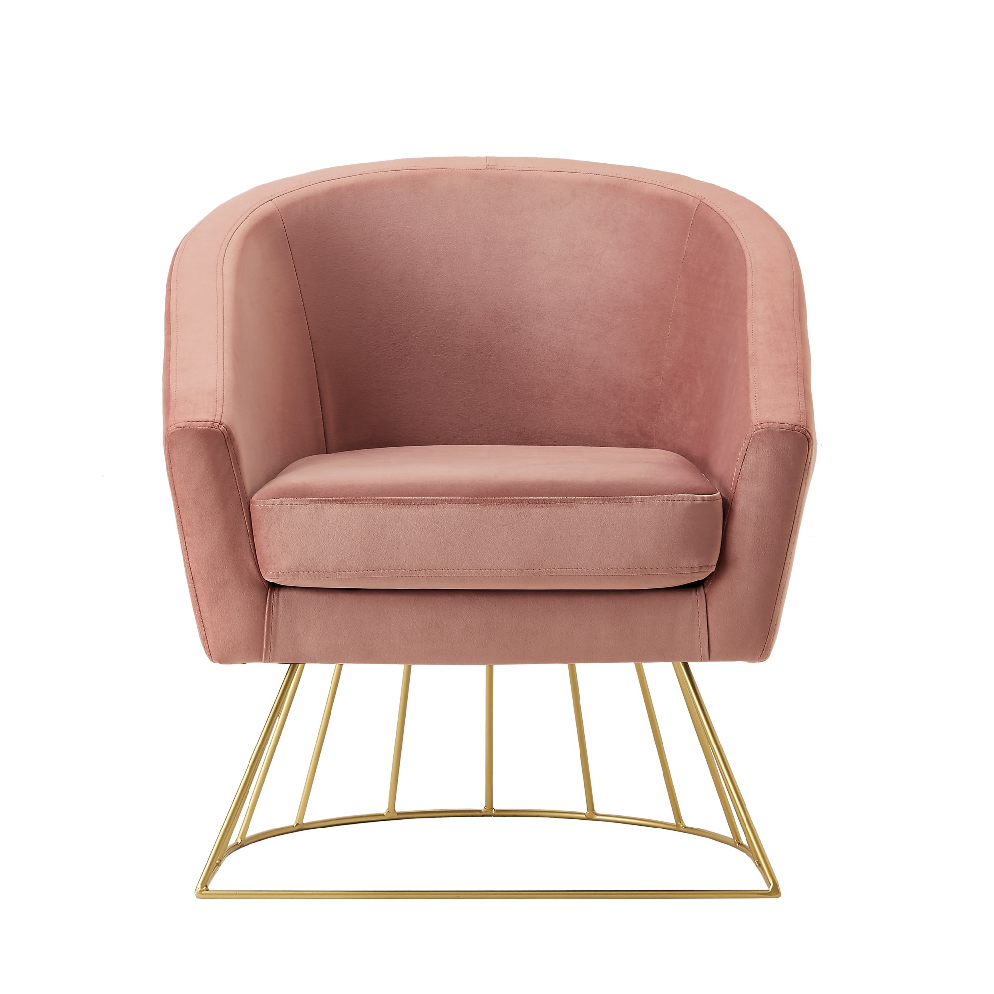 blush fabric chair