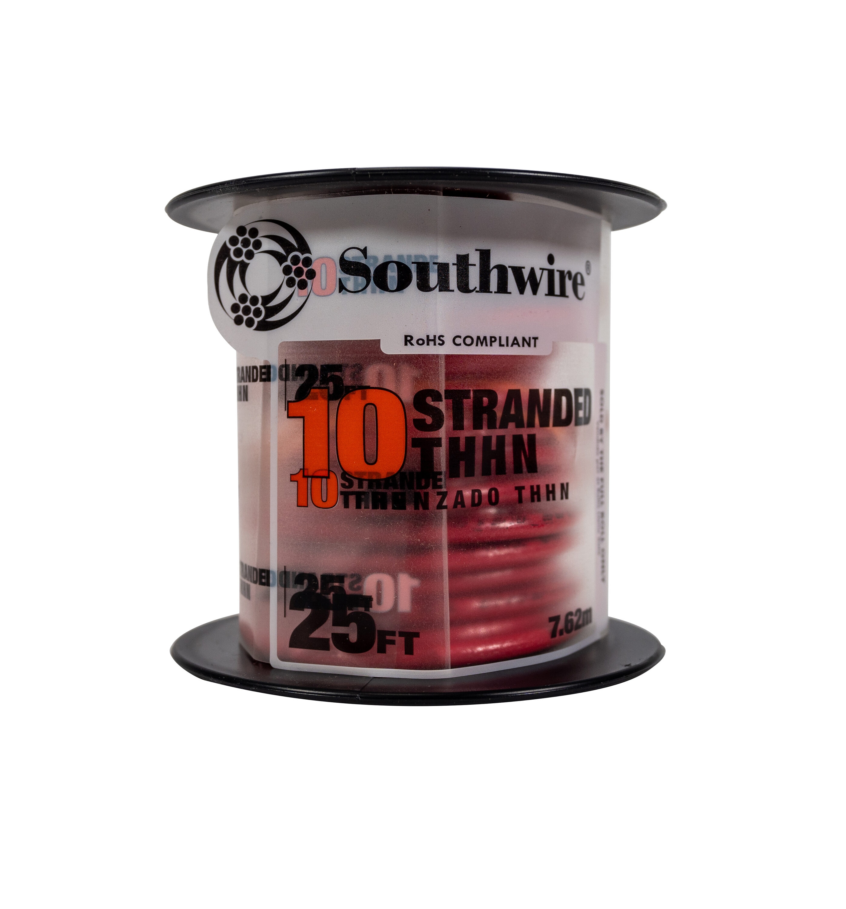Southwire 22975755 SIMpull 25-ft 10 -AWG Red Stranded Copper THHN wire ( by-the-roll )
