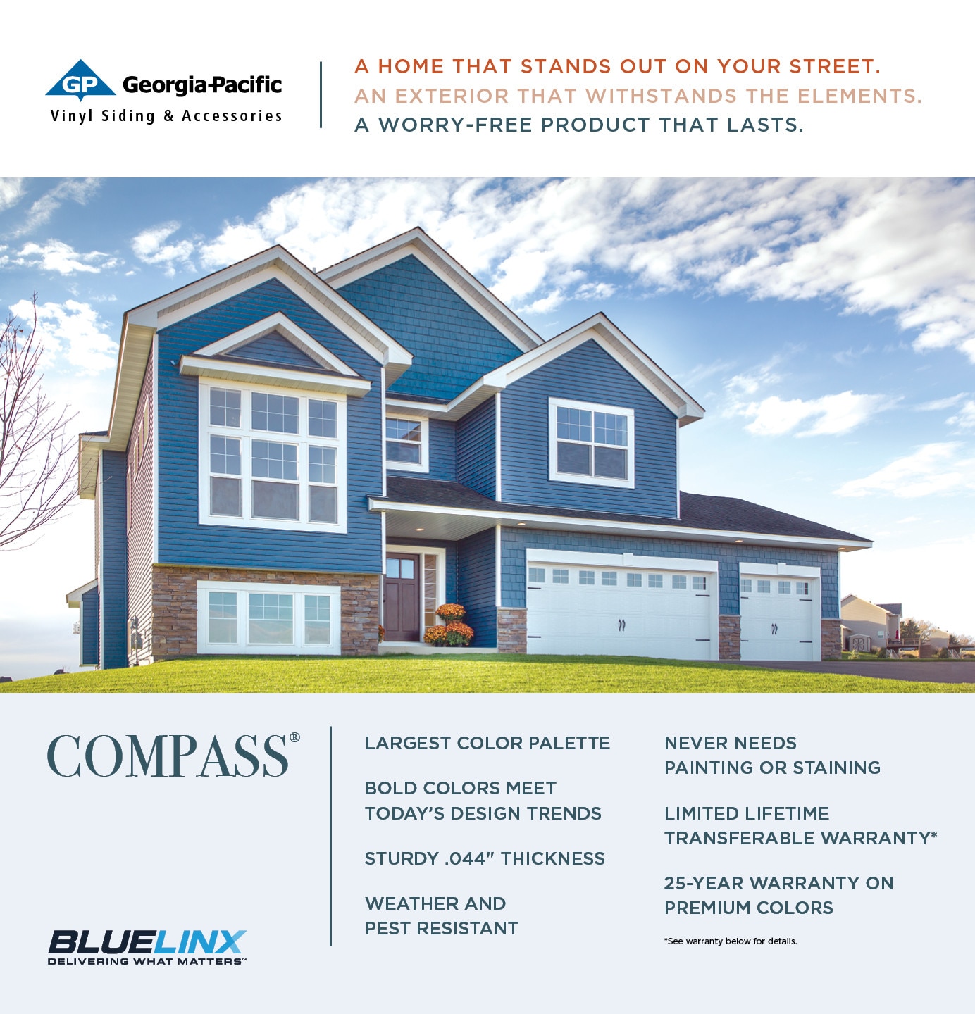 KP Vinyl Siding - Mystic Blue is a stunning blue shade fit for any