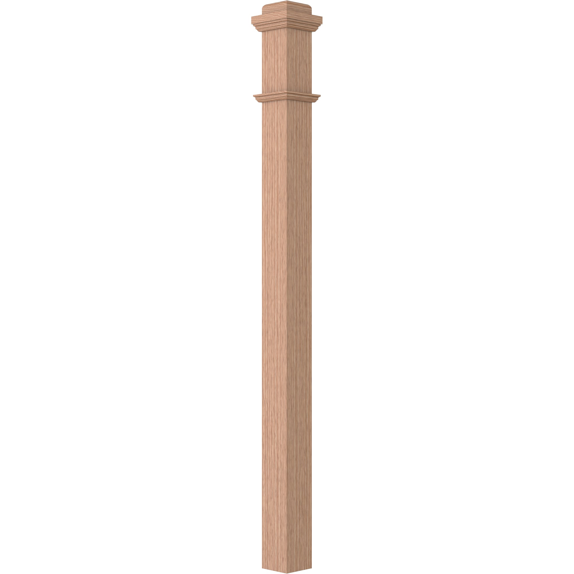 L.J. Smith Stair Systems LJ-4075-O Heirloom 3.5-in x 56-in Unfinished Red oak Landing Stair Newel Post