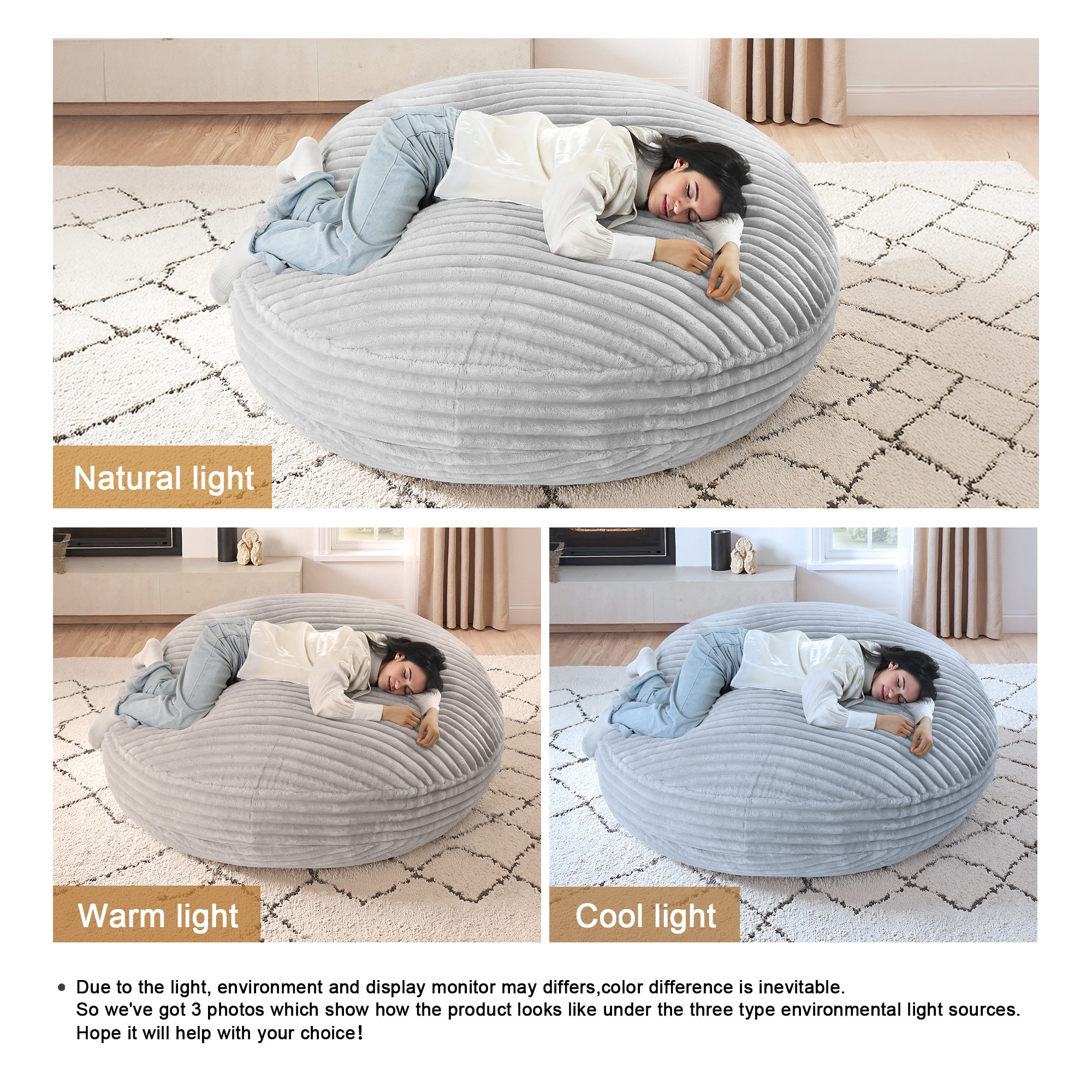 Dreamsidea LS-CH55-RH GRA Bean-Bag-Chairs - View #6