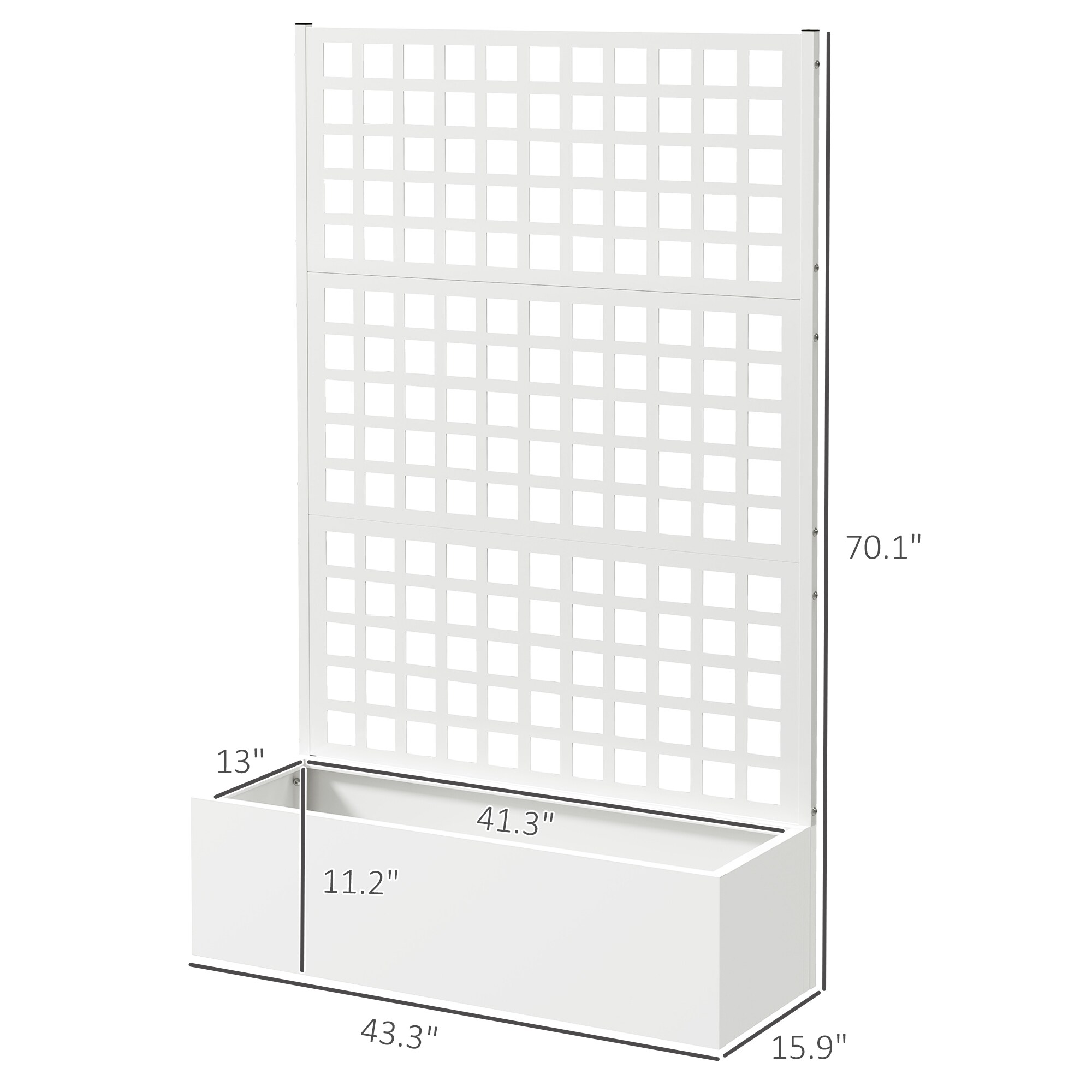 Outsunny 84H-146V01WT Raised-Garden-Beds - View #5