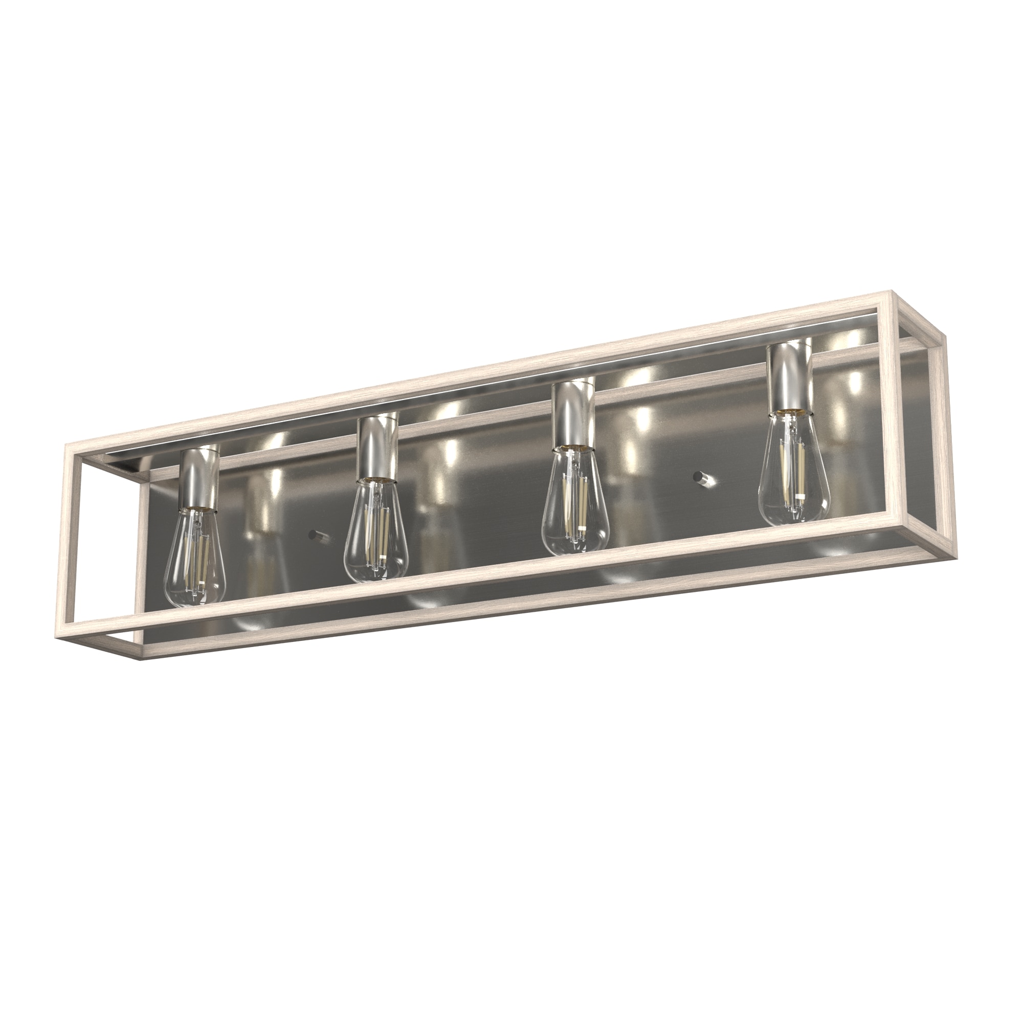 Hunter 19676 Squire Manor 5-in 4 -Light Brushed Nickel Modern/contemporary Vanity light