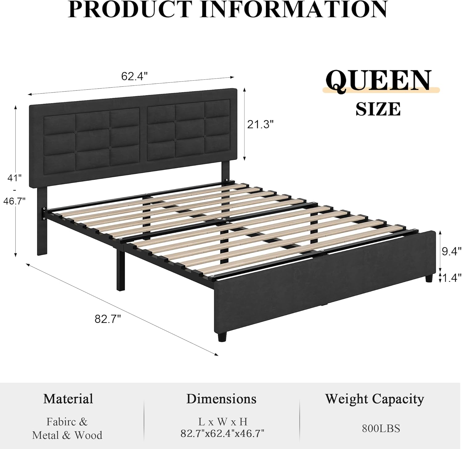 Vecelo LOE-RQ01-USB-GRY beds - View #3