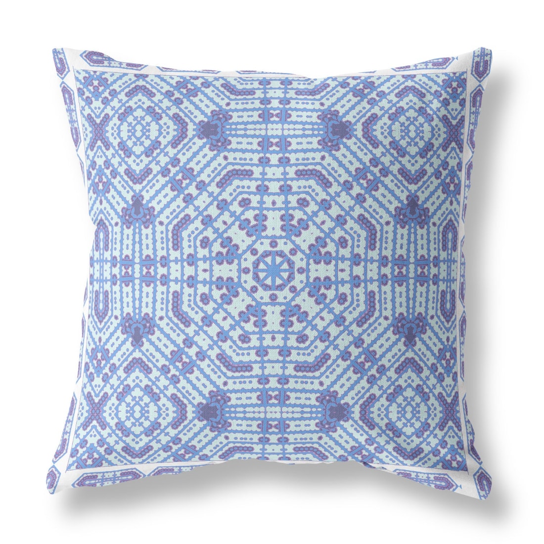 Veleri 20x20 Square Linen Blue Decorative Throw Pillow Cover +