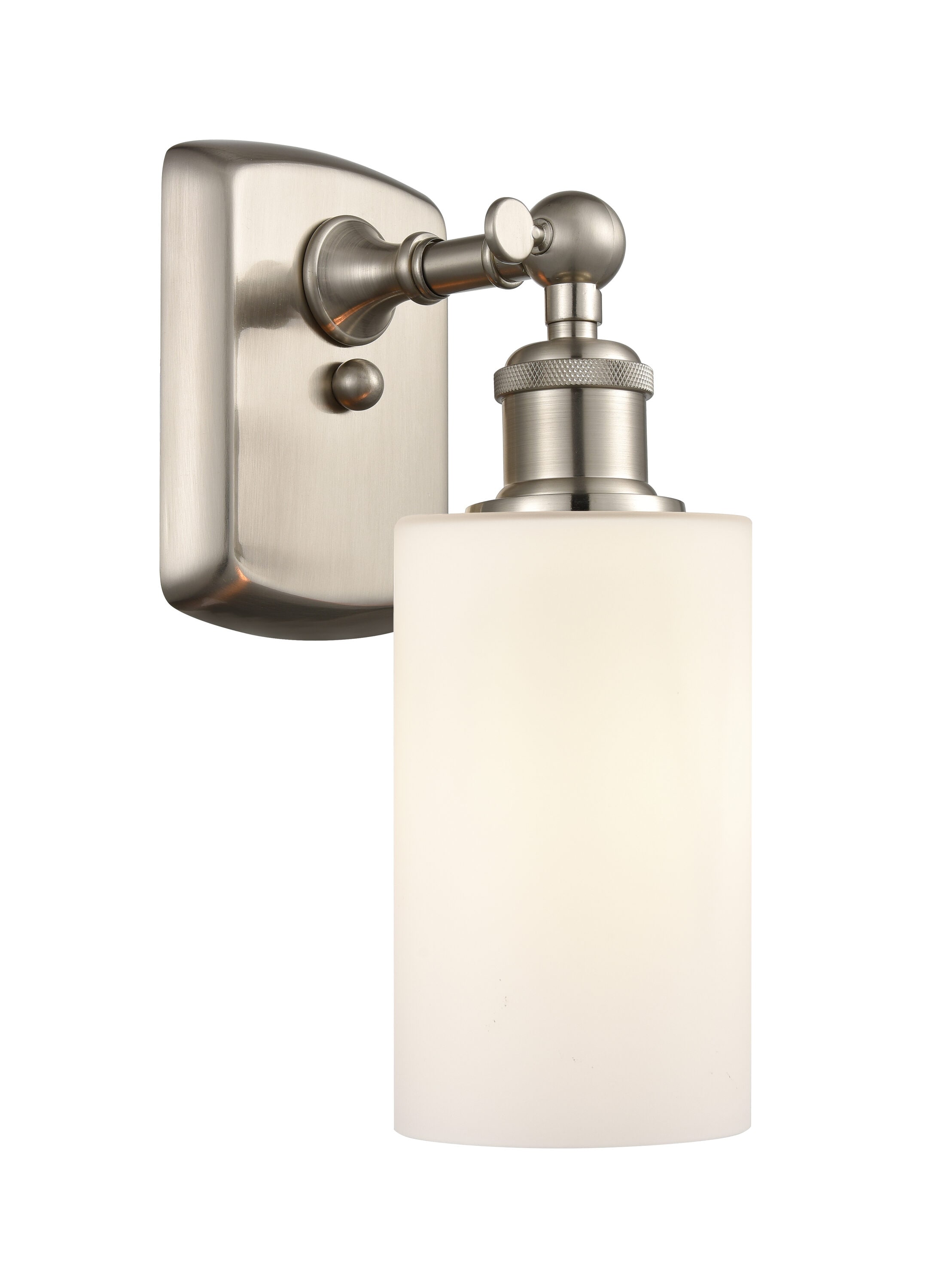 Innovations Lighting 516-1W-SN-G801 Clymer 3.88-in W 1 -Light Brushed Nickel Wall Sconce