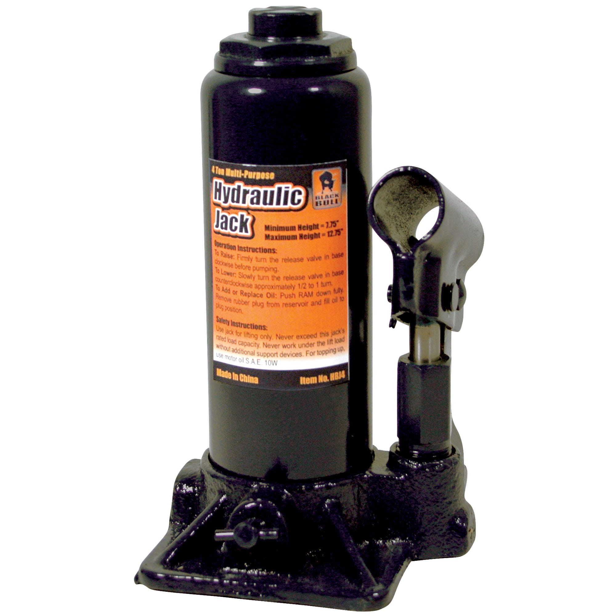 Black Bull HBJ4 4 Ton Hydraulic Bottle Jack